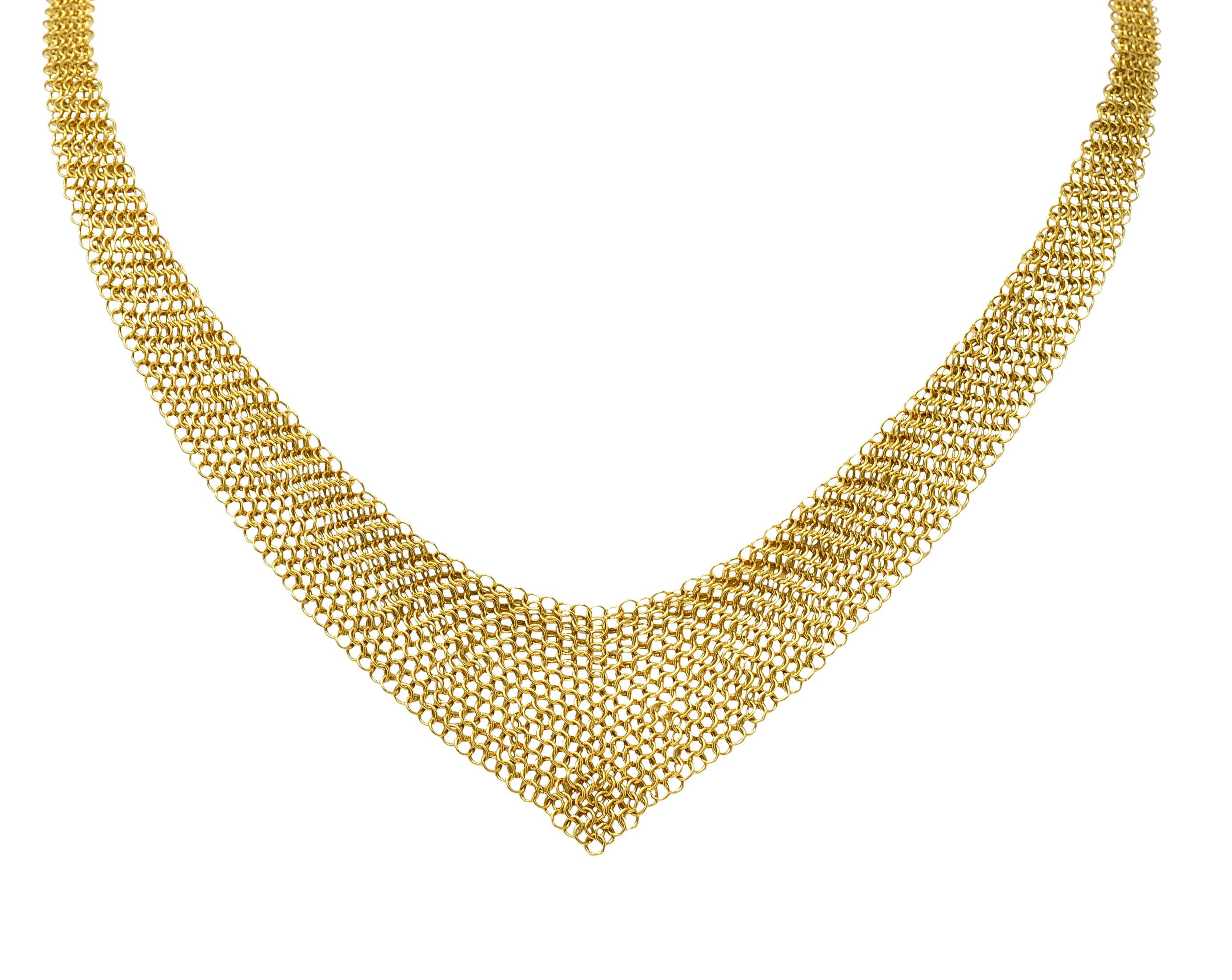 Elsa Peretti Tiffany & Co. 18 Karat Gold Mesh Scarf Chain NecklaceNecklace - Wilson's Estate Jewelry