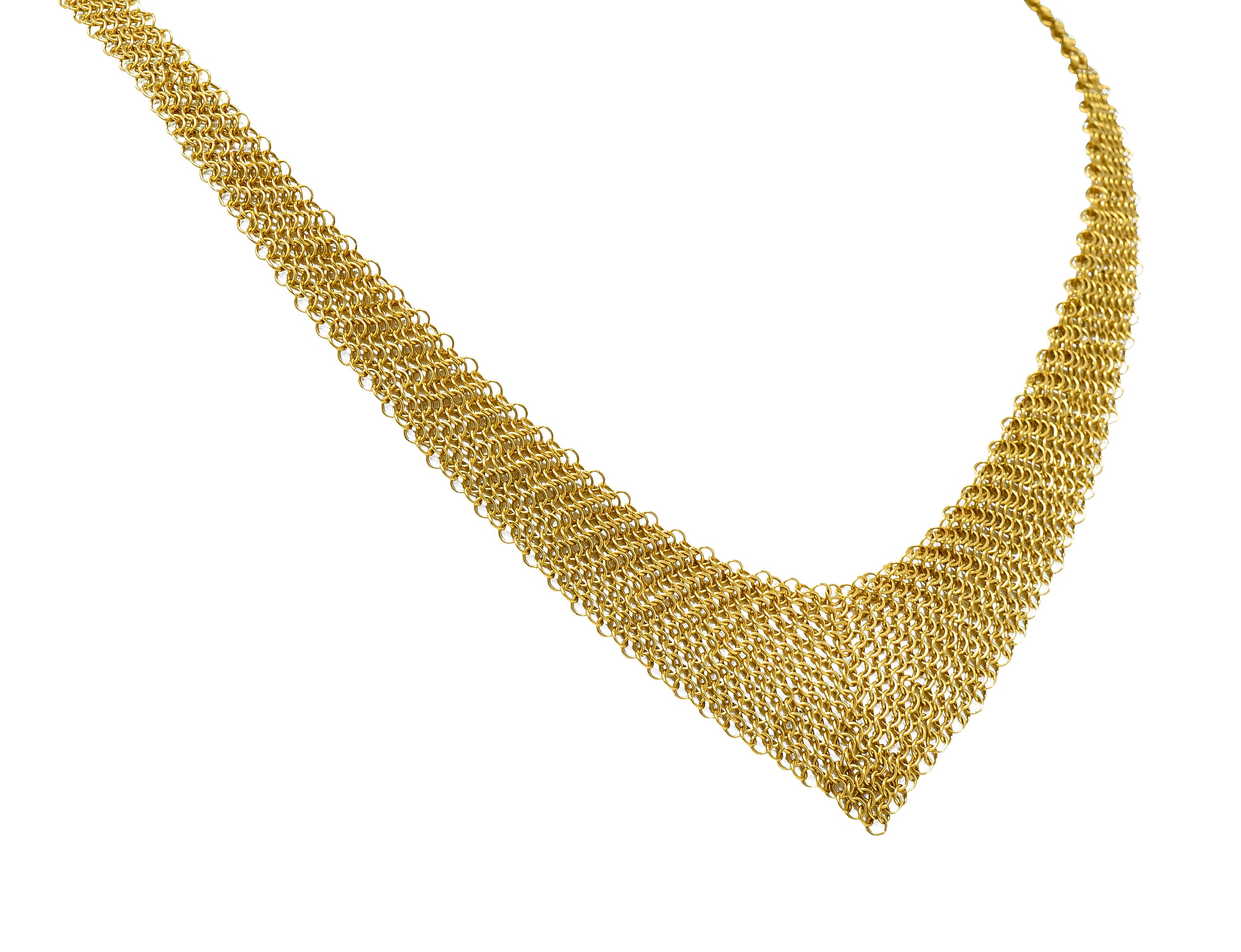 Elsa Peretti Tiffany & Co. 18 Karat Gold Mesh Scarf Chain NecklaceNecklace - Wilson's Estate Jewelry