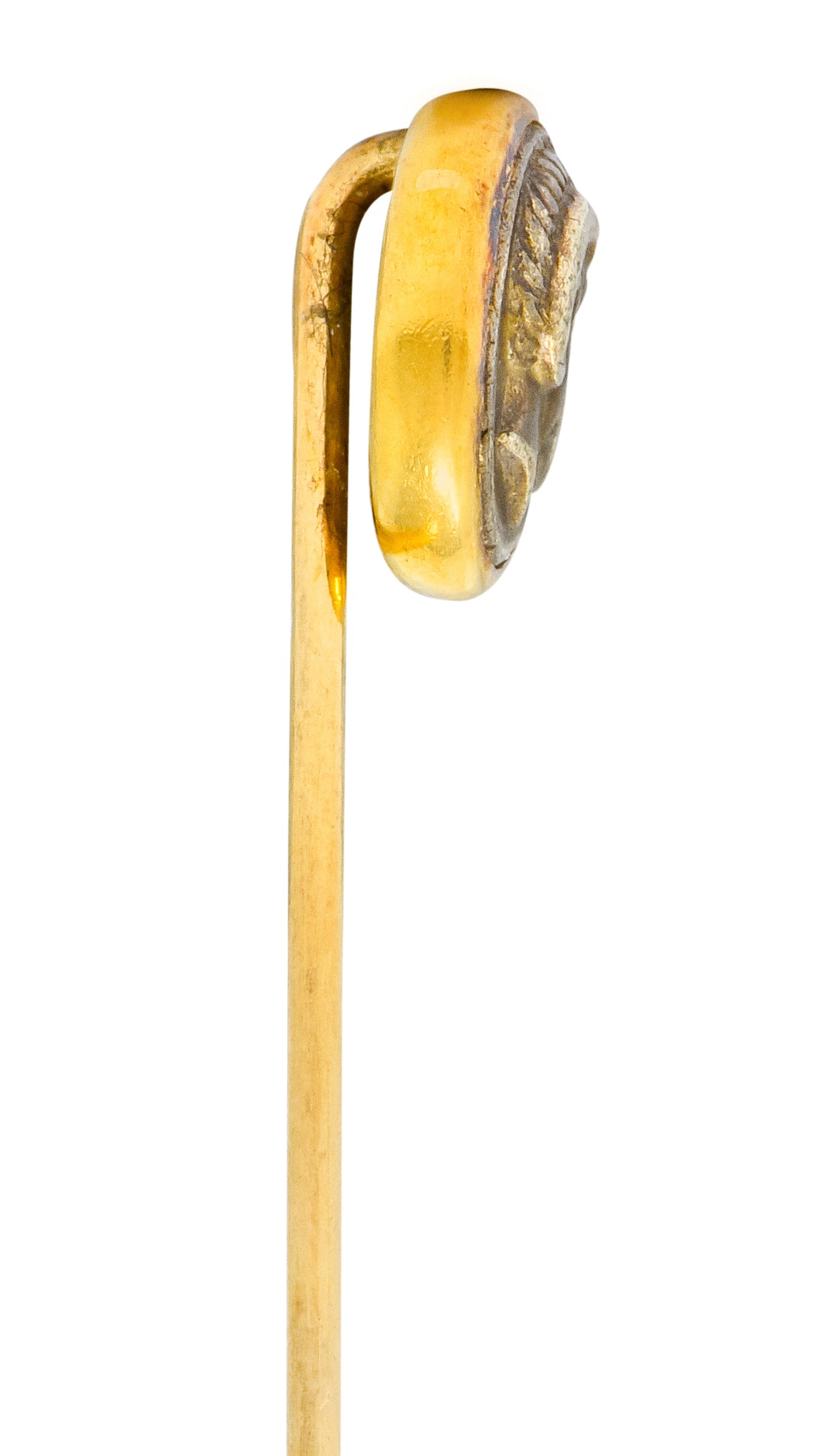 Victorian Tiffany & Co. 18 Karat Gold Zeus Ammon Ancient Coin Stickpin - Wilson's Estate Jewelry