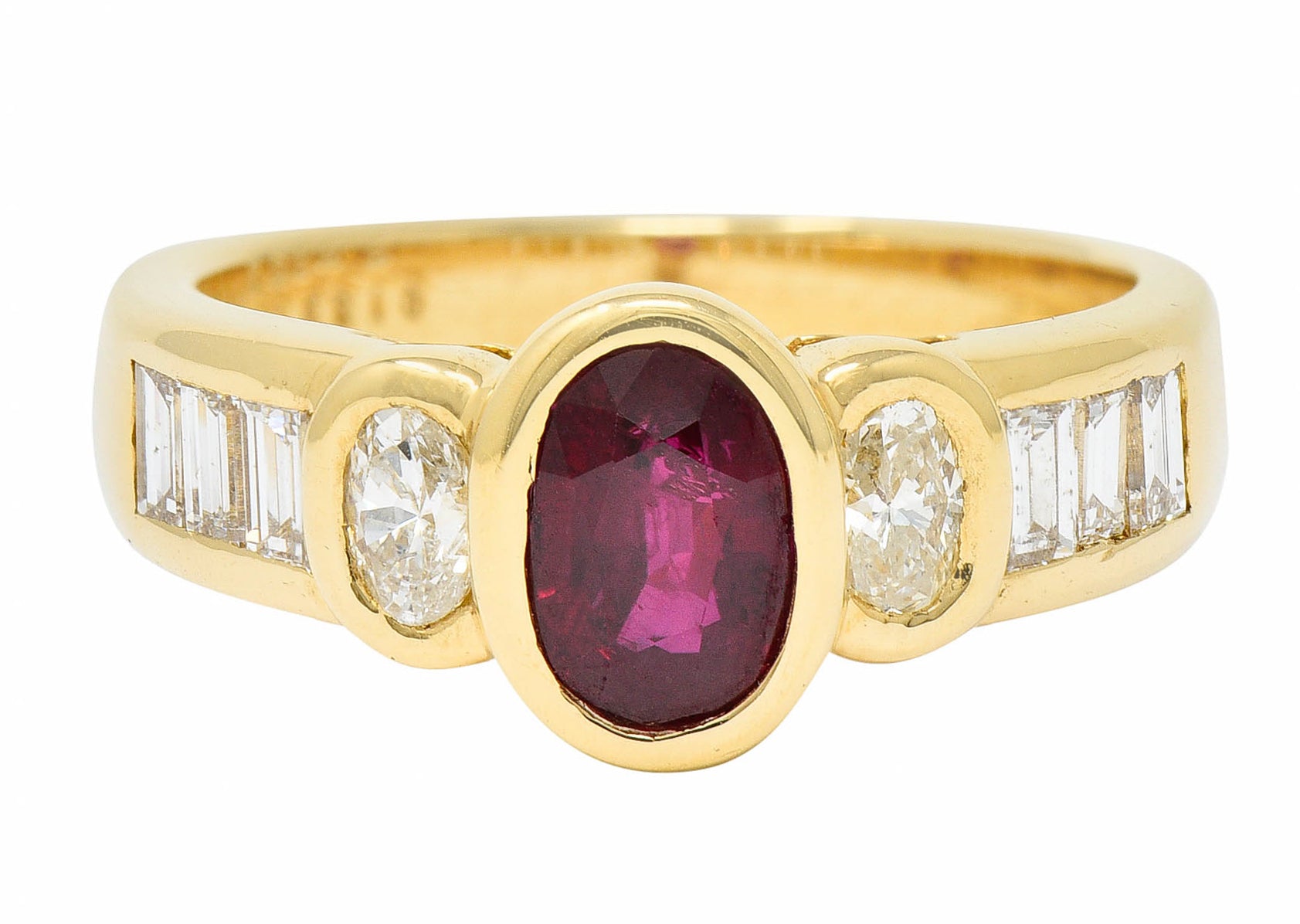 Mellerio Paris Vintage 2.10 CTW Ruby Diamond 18 Karat Gold Gemstone RingRing - Wilson's Estate Jewelry