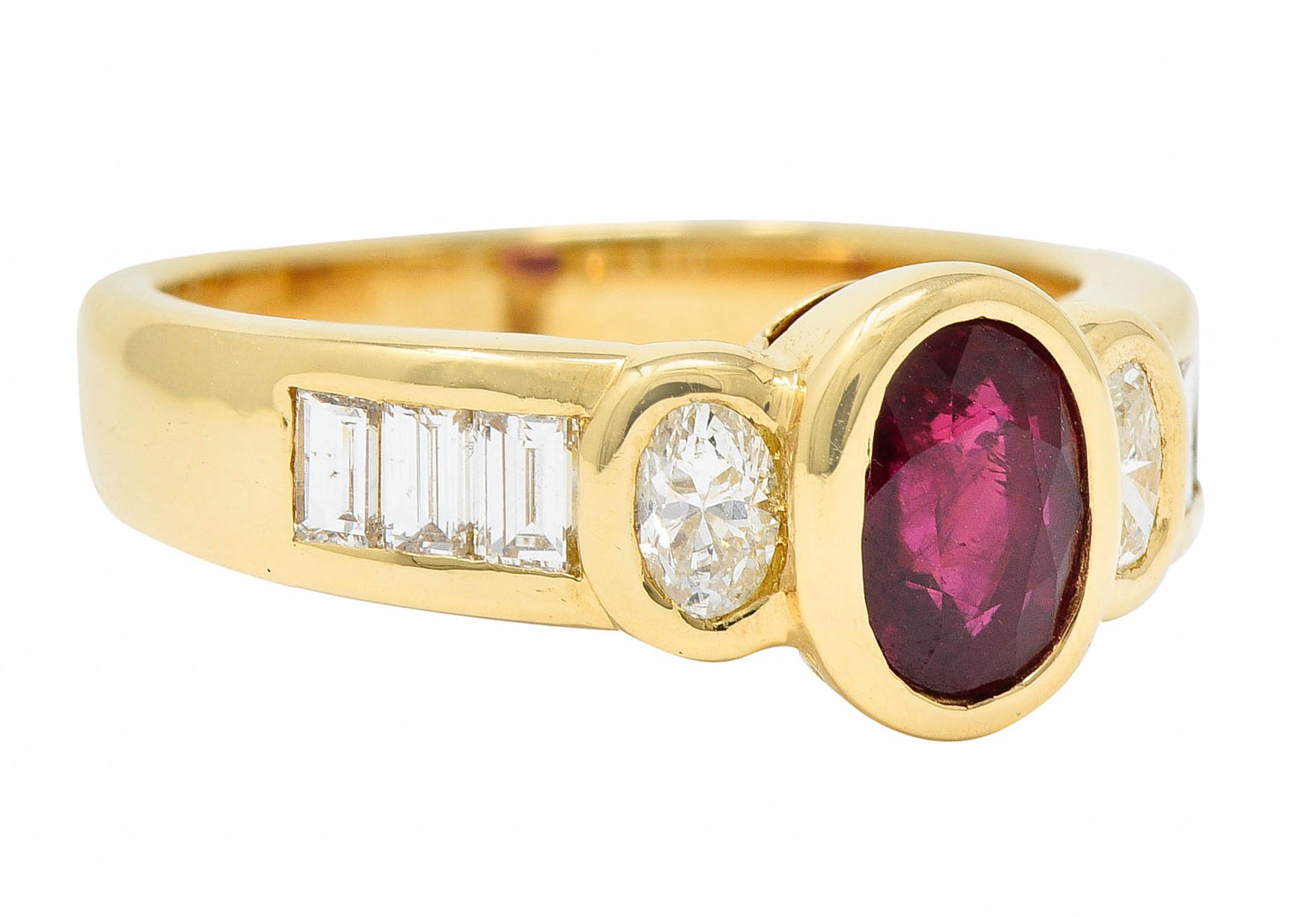 Mellerio Paris Vintage 2.10 CTW Ruby Diamond 18 Karat Gold Gemstone RingRing - Wilson's Estate Jewelry