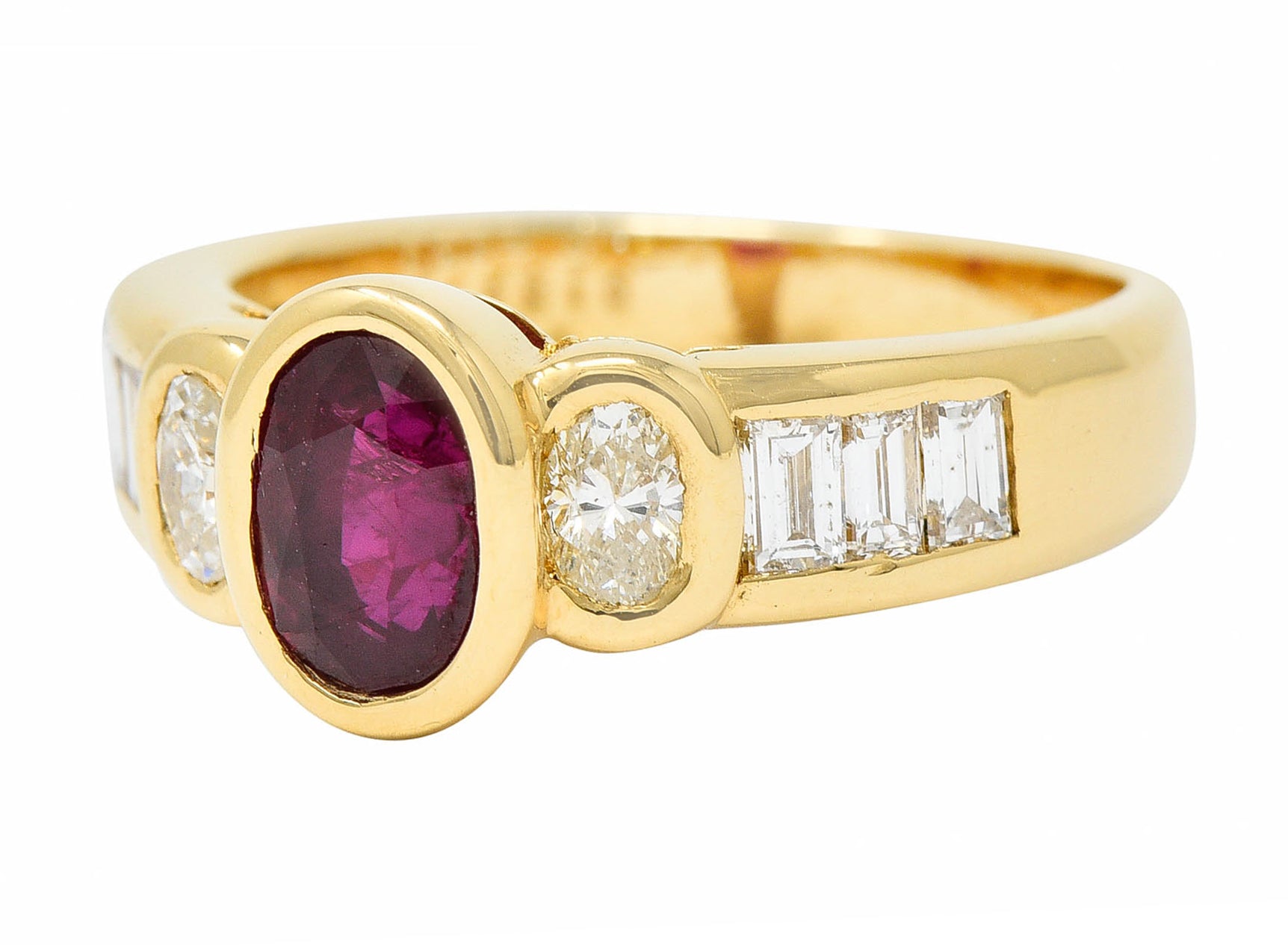 Mellerio Paris Vintage 2.10 CTW Ruby Diamond 18 Karat Gold Gemstone RingRing - Wilson's Estate Jewelry