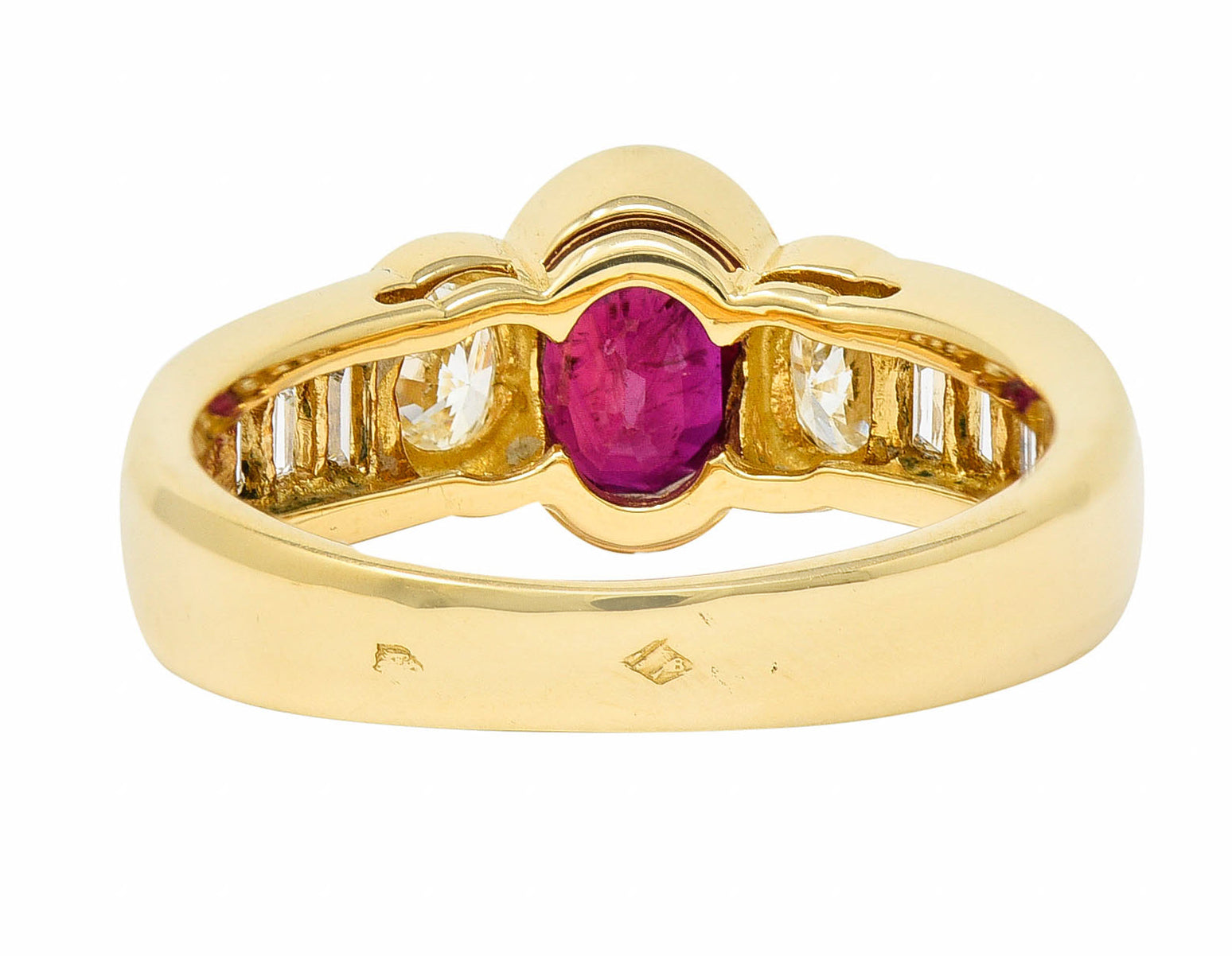 Mellerio Paris Vintage 2.10 CTW Ruby Diamond 18 Karat Gold Gemstone RingRing - Wilson's Estate Jewelry