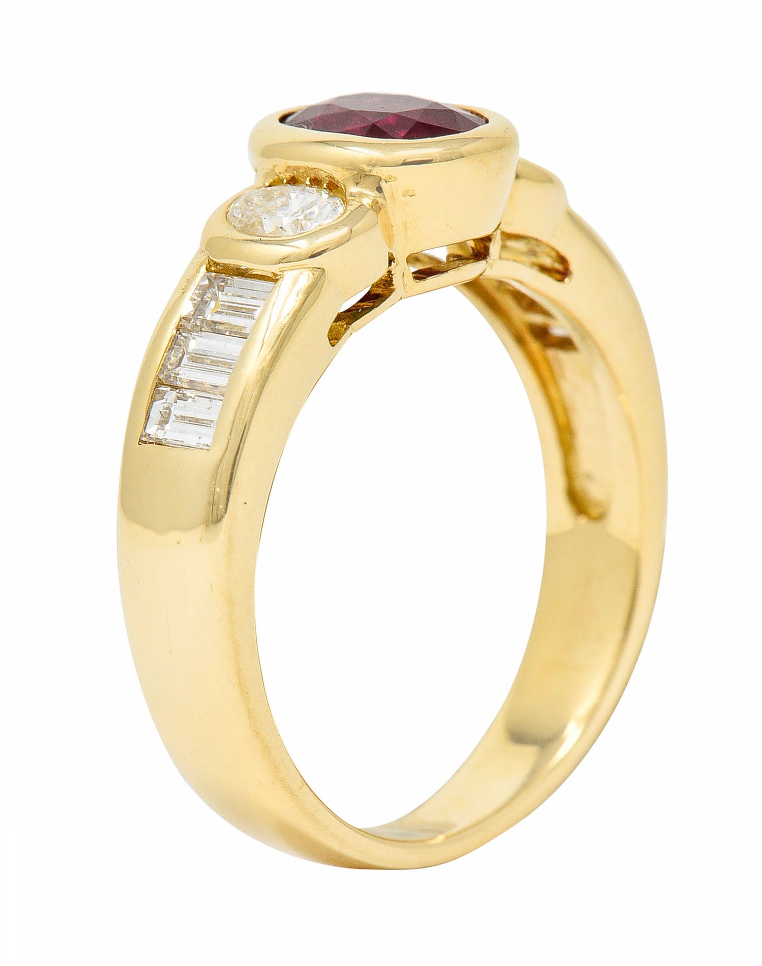 Mellerio Paris Vintage 2.10 CTW Ruby Diamond 18 Karat Gold Gemstone RingRing - Wilson's Estate Jewelry