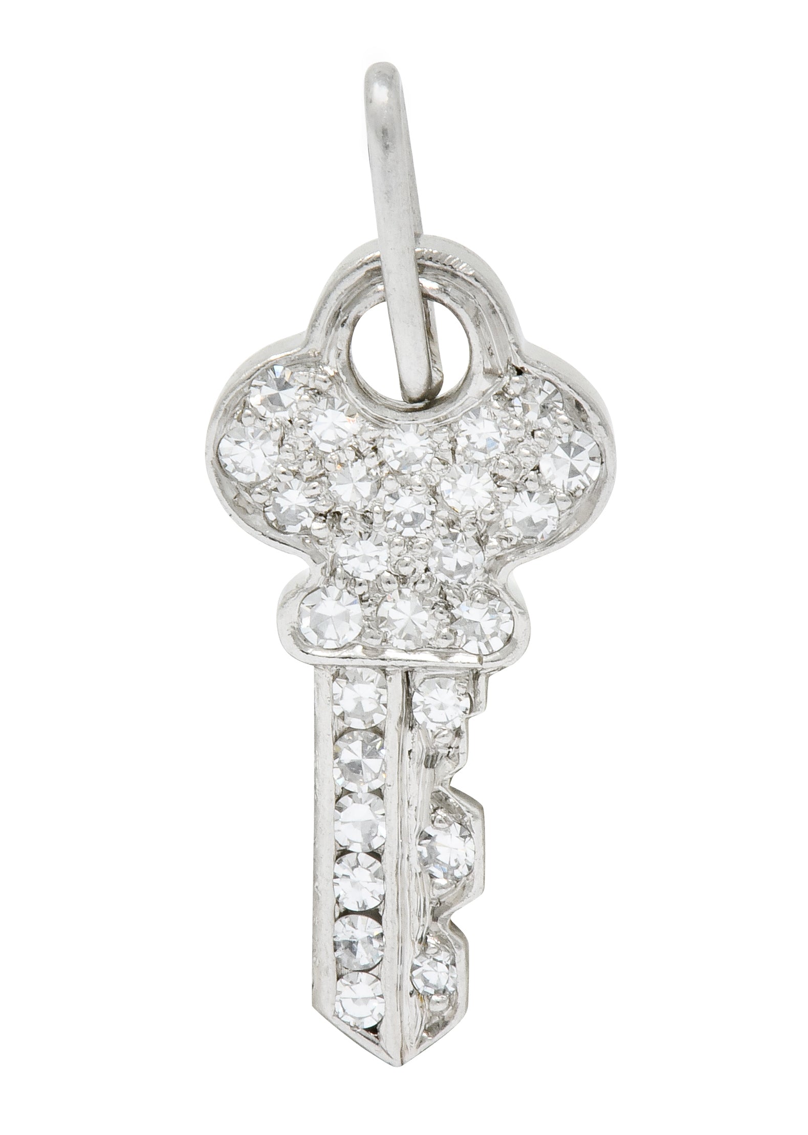 Tiffany & Co. Diamond Platinum Key Charm Circa 1950 - Wilson's Estate Jewelry