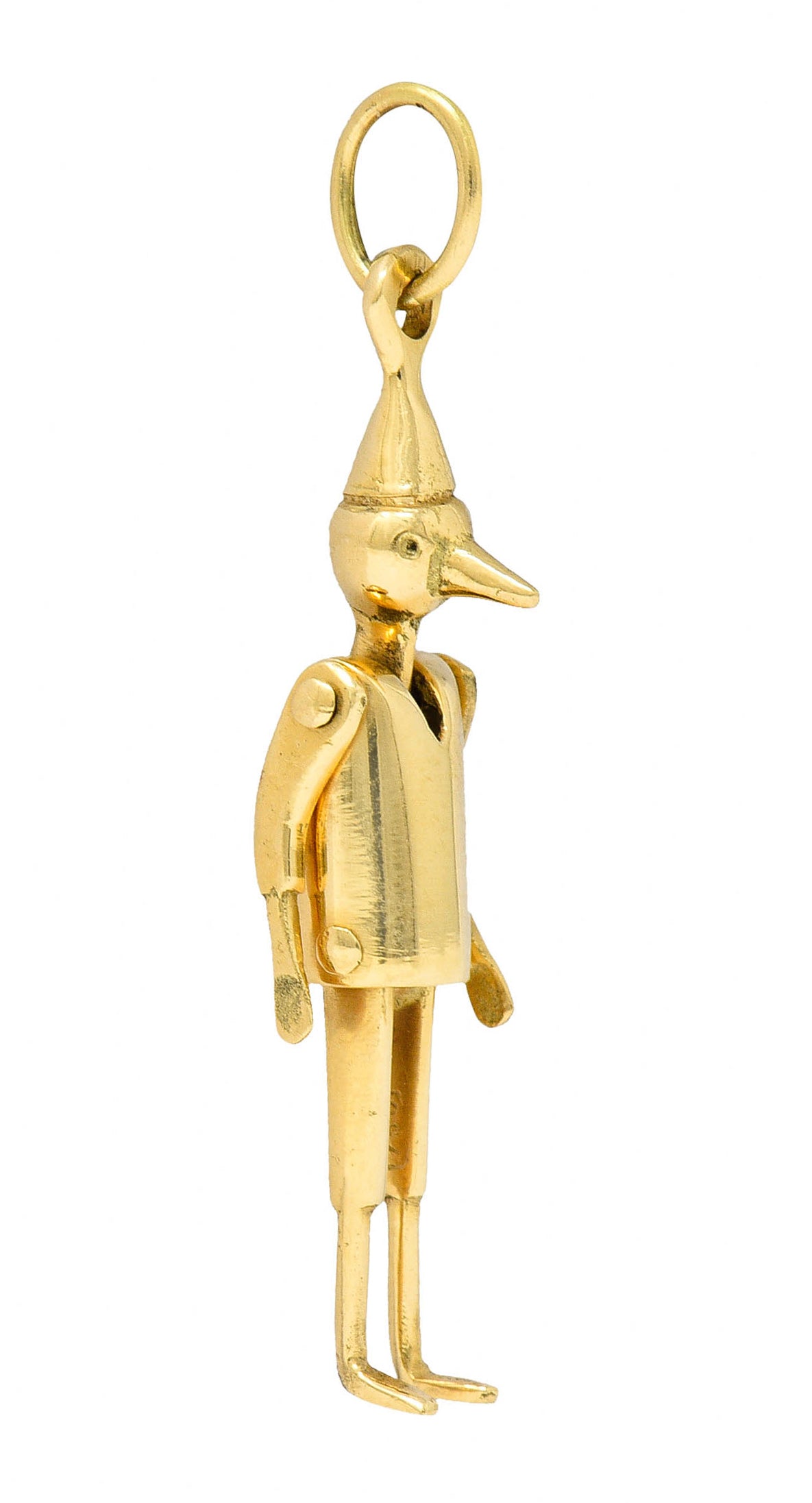 1940's Retro 18 Karat Gold Articulated Pinocchio Charmcharm - Wilson's Estate Jewelry