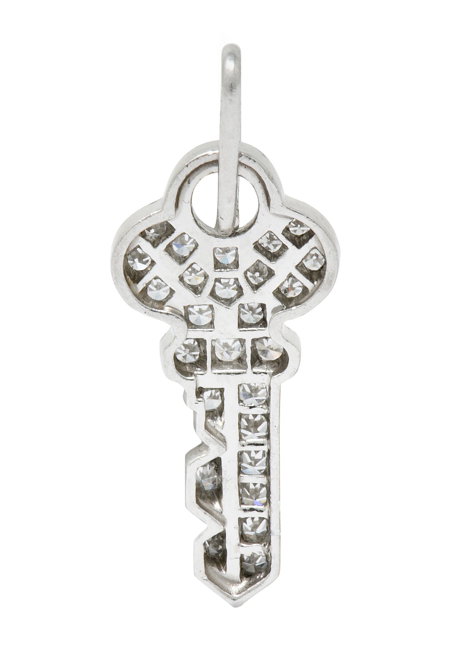 Tiffany & Co. Diamond Platinum Key Charm Circa 1950 - Wilson's Estate Jewelry