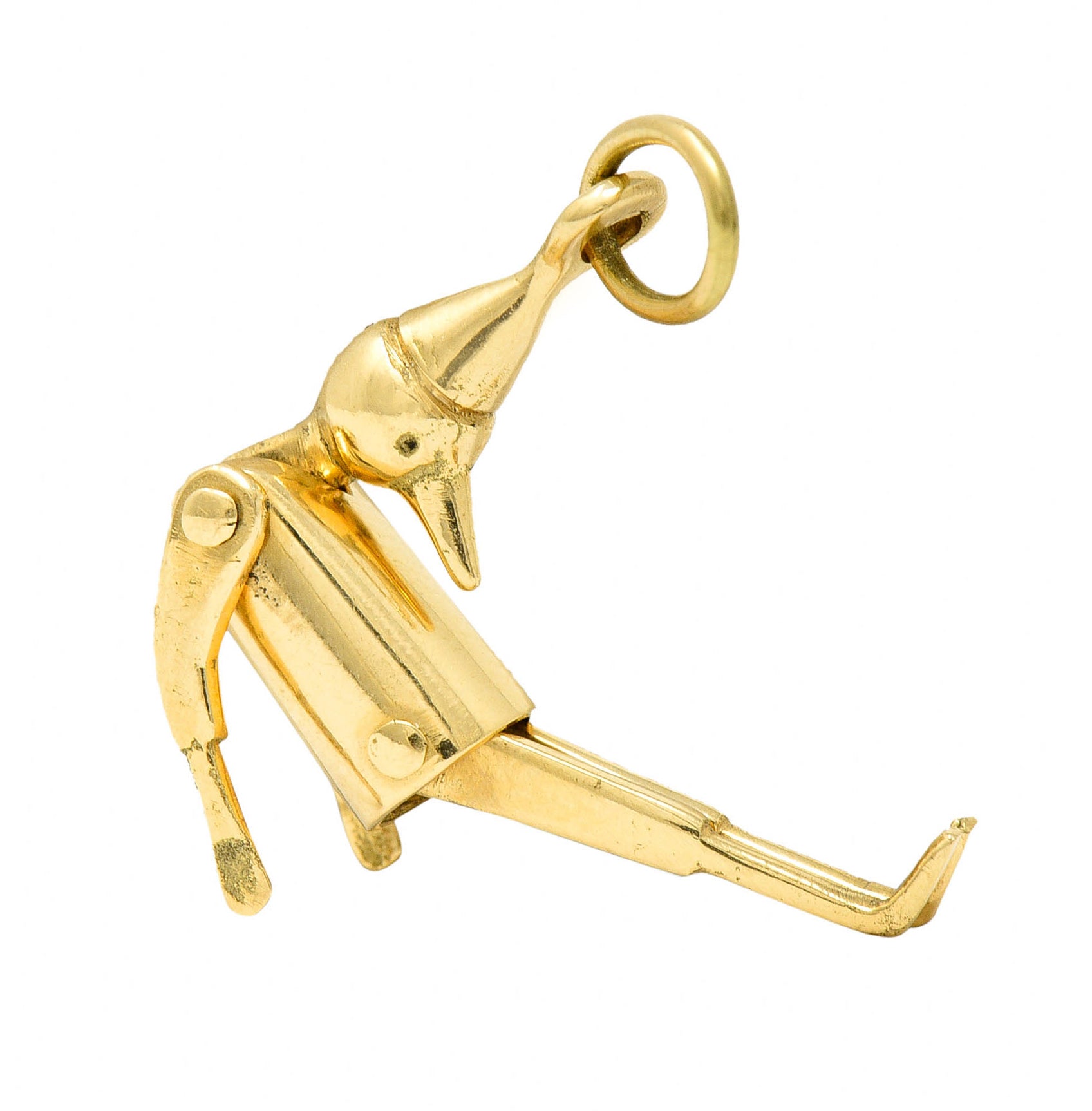 1940's Retro 18 Karat Gold Articulated Pinocchio Charmcharm - Wilson's Estate Jewelry