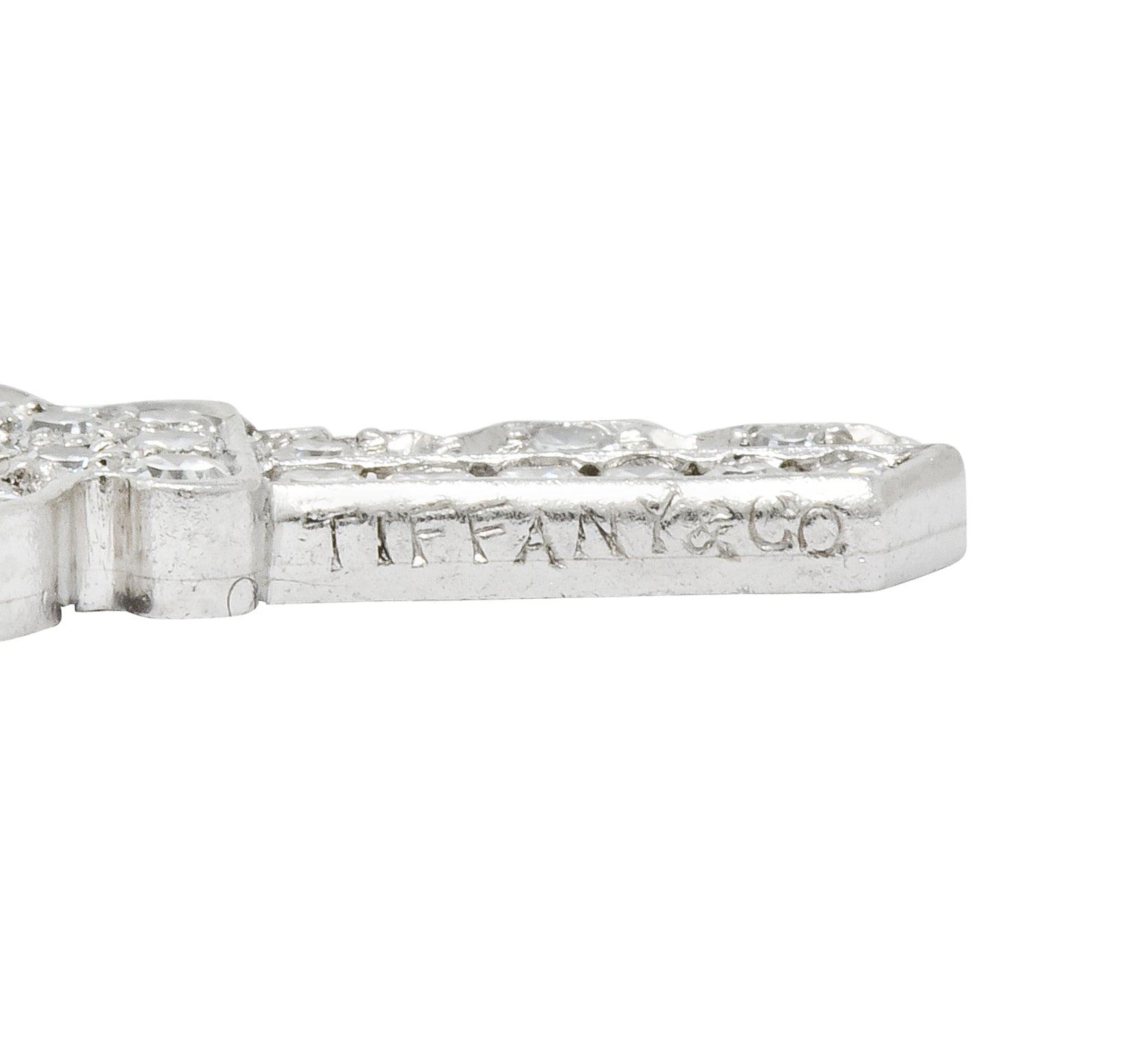 Tiffany & Co. Diamond Platinum Key Charm Circa 1950 - Wilson's Estate Jewelry