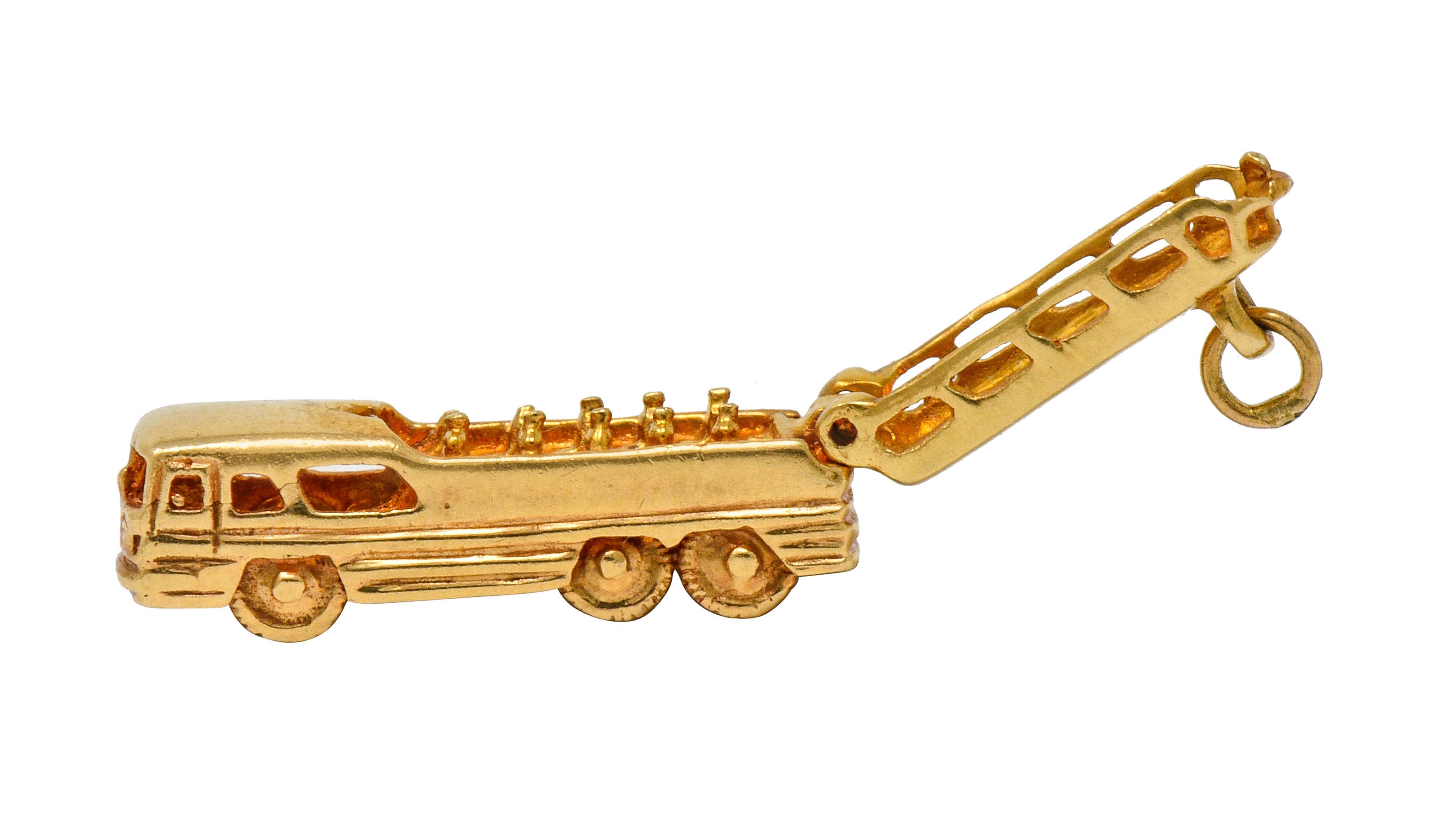 .11111 *1950's Mid-Century Articulated 14 Karat Gold Scenicruiser Greyhound Bus Charm - Wilson's Estate Jewelry