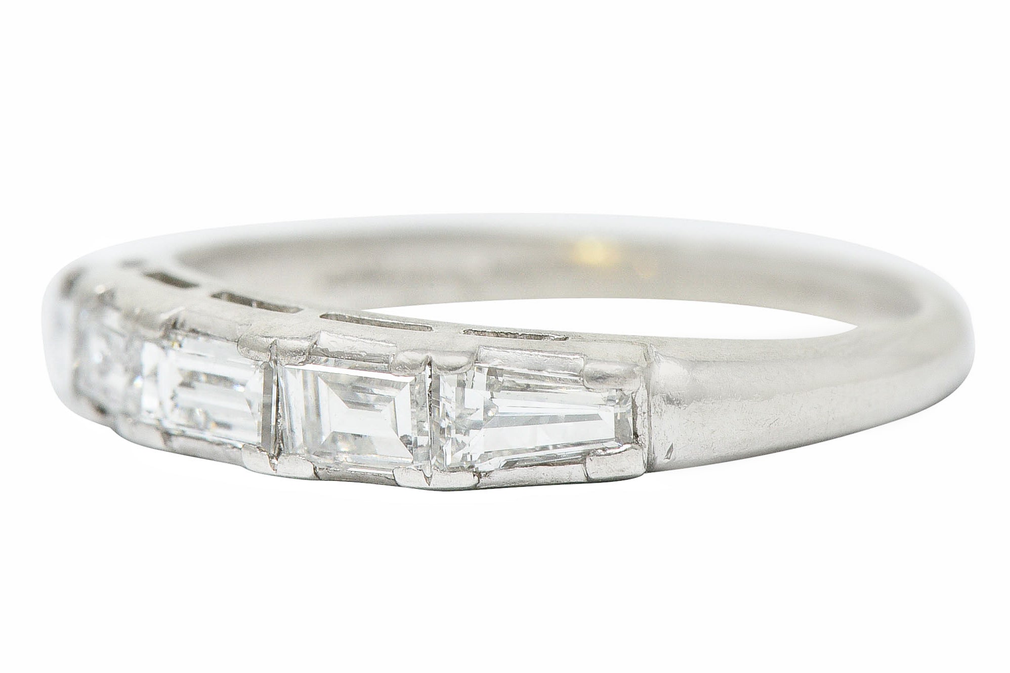 1950's Mid-Century 0.75 CTW Diamond Platinum Band RingRing - Wilson's Estate Jewelry