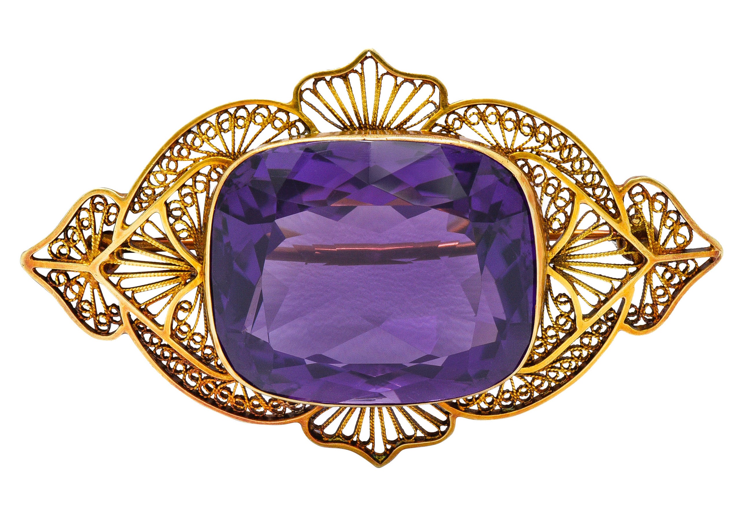 Victorian Amethyst 18 Karat Gold Brooch Circa 1900Brooch - Wilson's Estate Jewelry