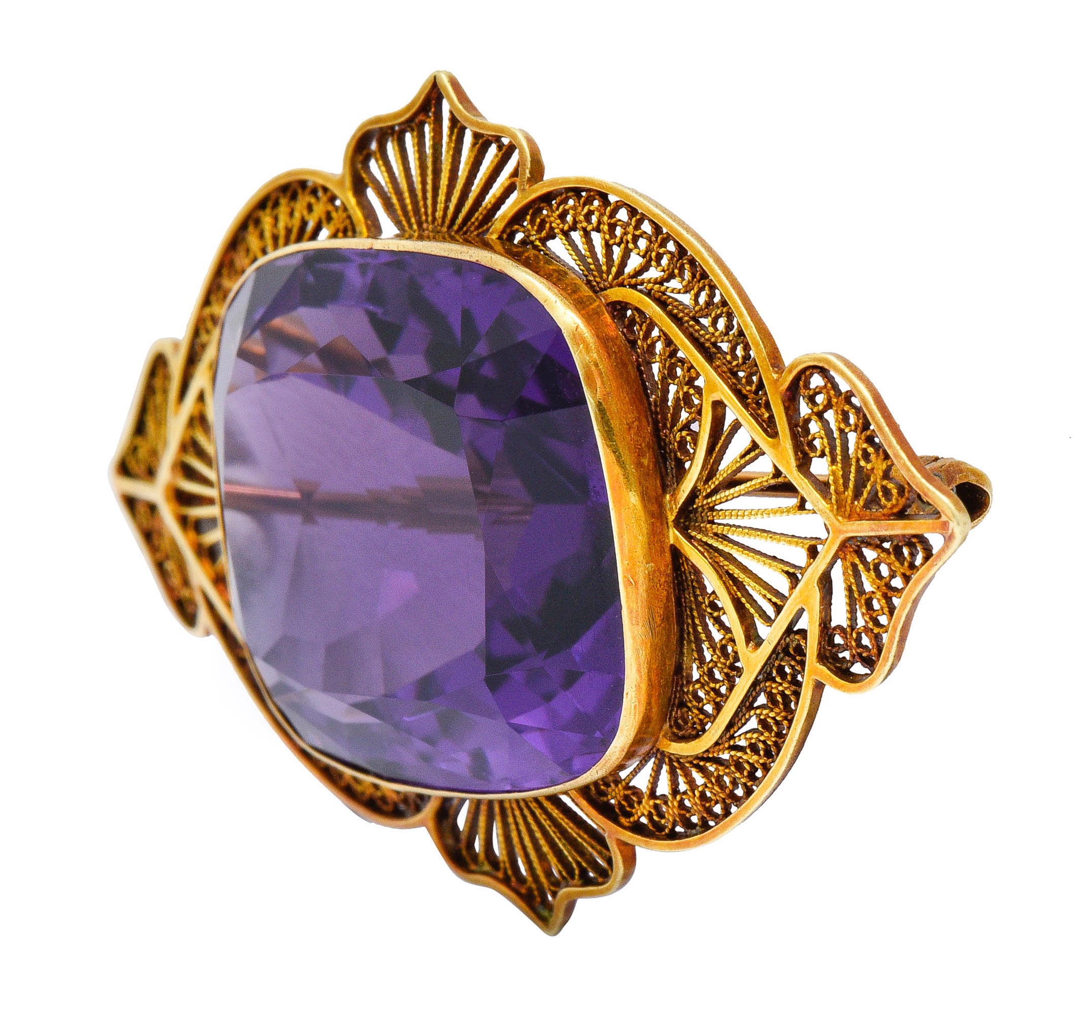 Victorian Amethyst 18 Karat Gold Brooch Circa 1900Brooch - Wilson's Estate Jewelry