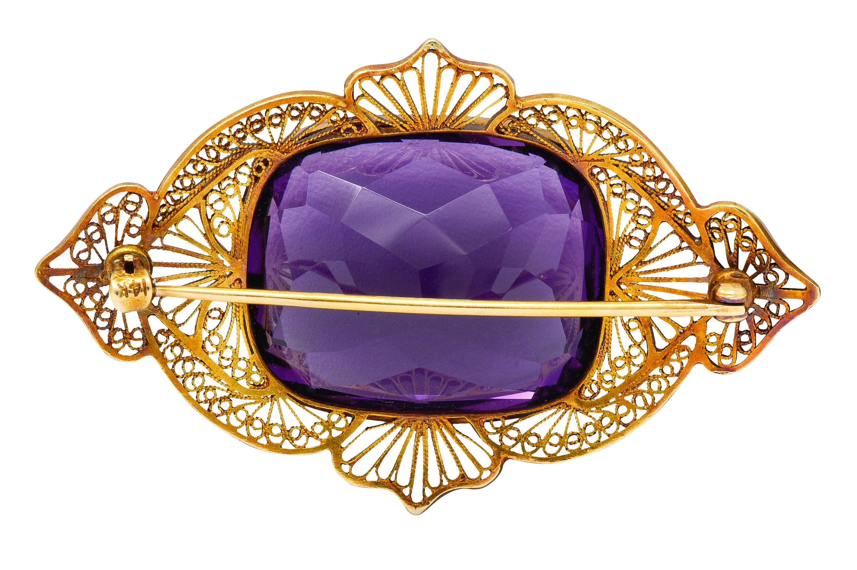 Victorian Amethyst 18 Karat Gold Brooch Circa 1900Brooch - Wilson's Estate Jewelry