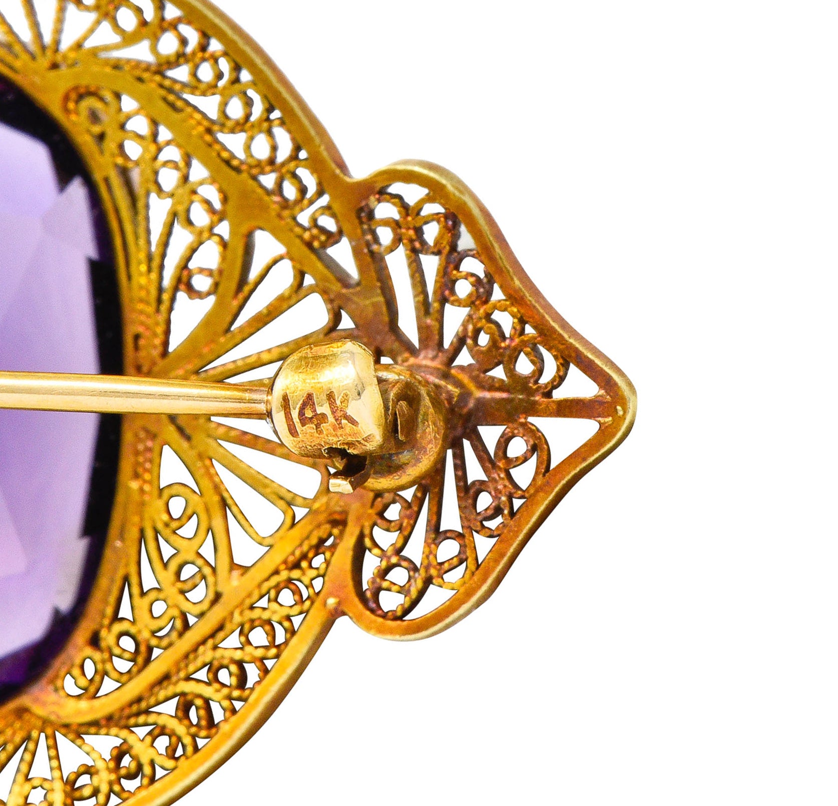 Victorian Amethyst 18 Karat Gold Brooch Circa 1900Brooch - Wilson's Estate Jewelry