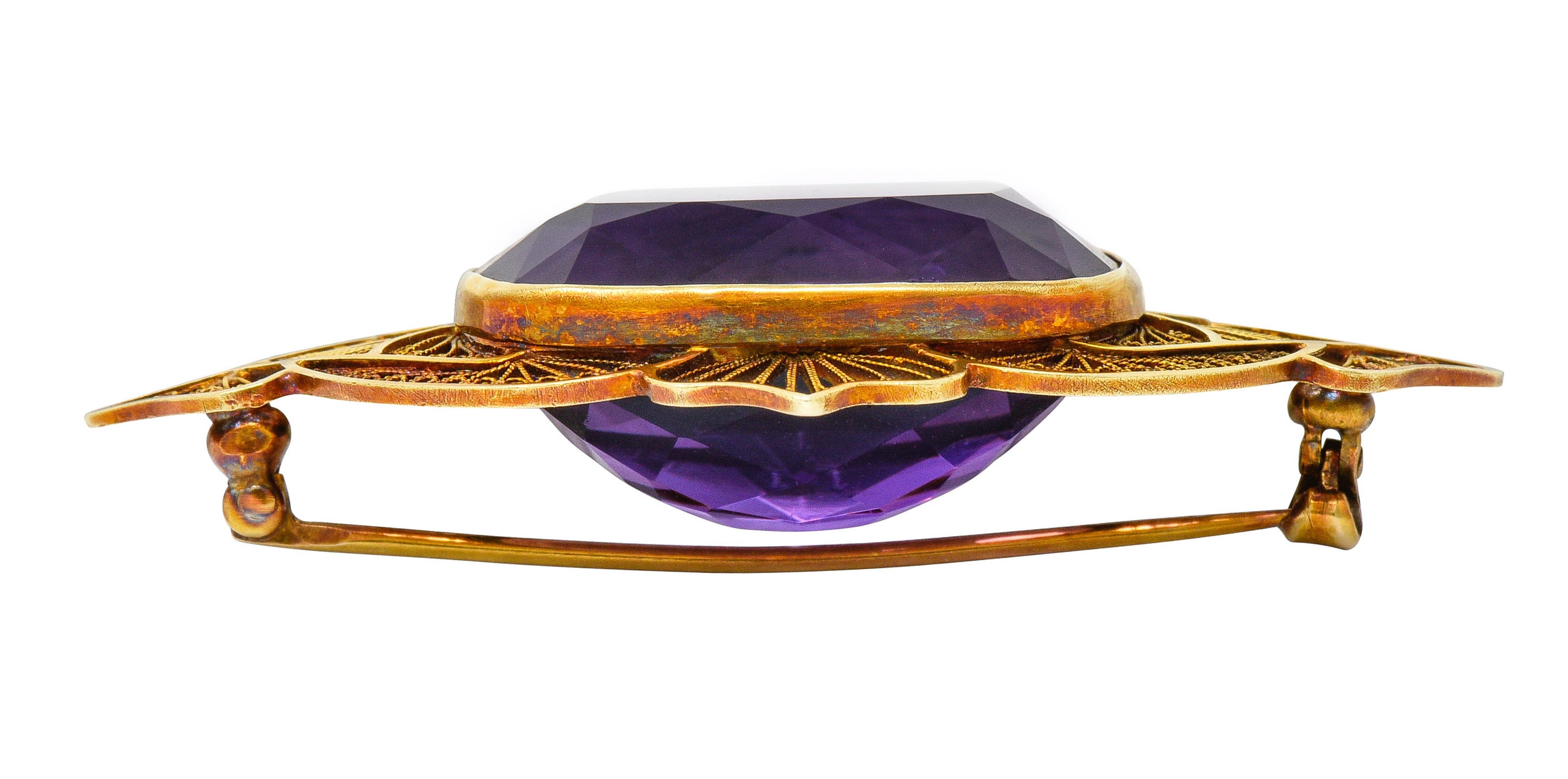 Victorian Amethyst 18 Karat Gold Brooch Circa 1900Brooch - Wilson's Estate Jewelry