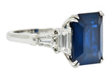 Substantial 11.35 CTW Sapphire Diamond Platinum Statement RingRing - Wilson's Estate Jewelry