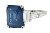 Substantial 11.35 CTW Sapphire Diamond Platinum Statement RingRing - Wilson's Estate Jewelry