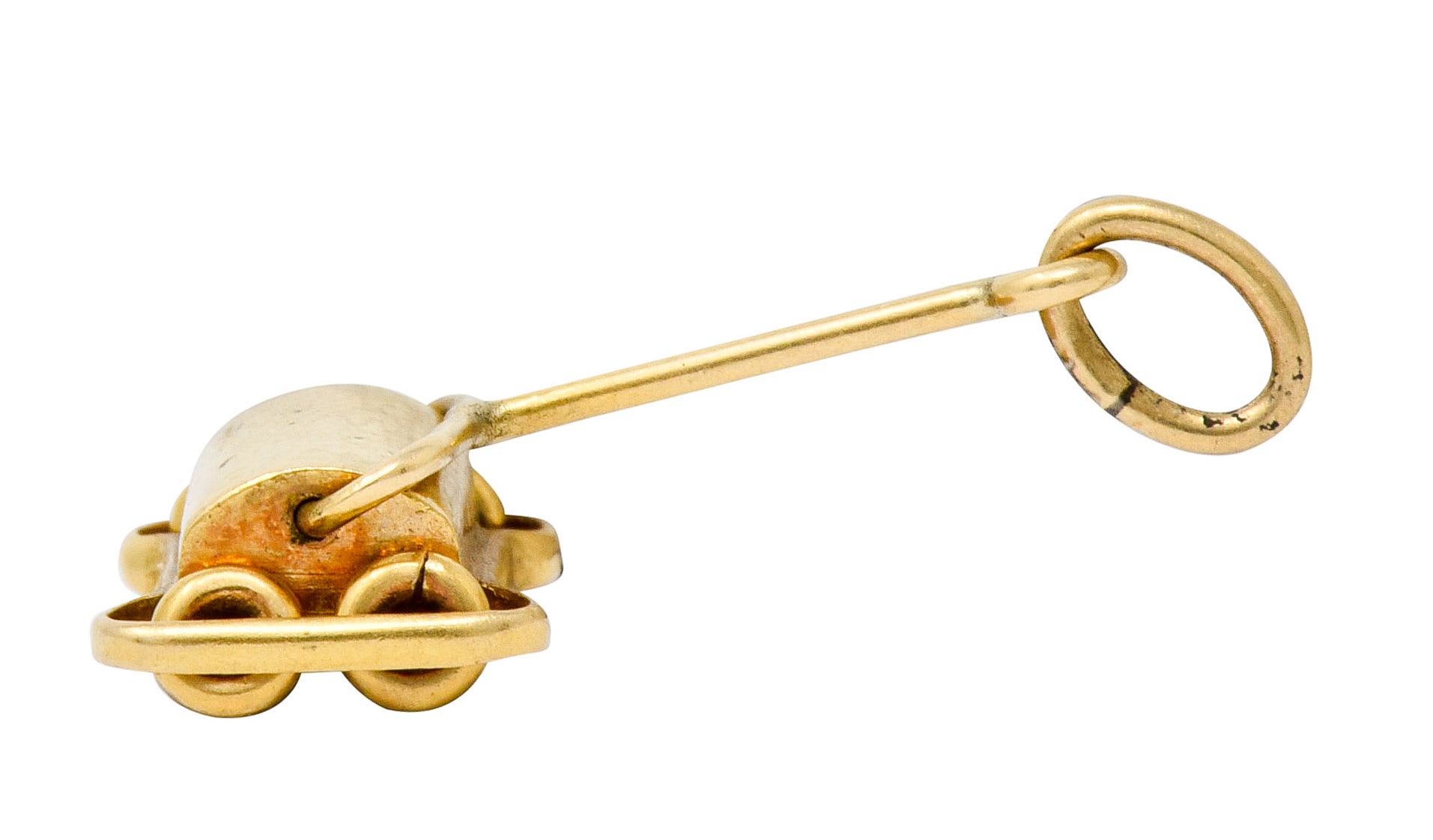 Retro Articulated 14 Karat Gold Antique Bissell Floor Sweeper Charm - Wilson's Estate Jewelry