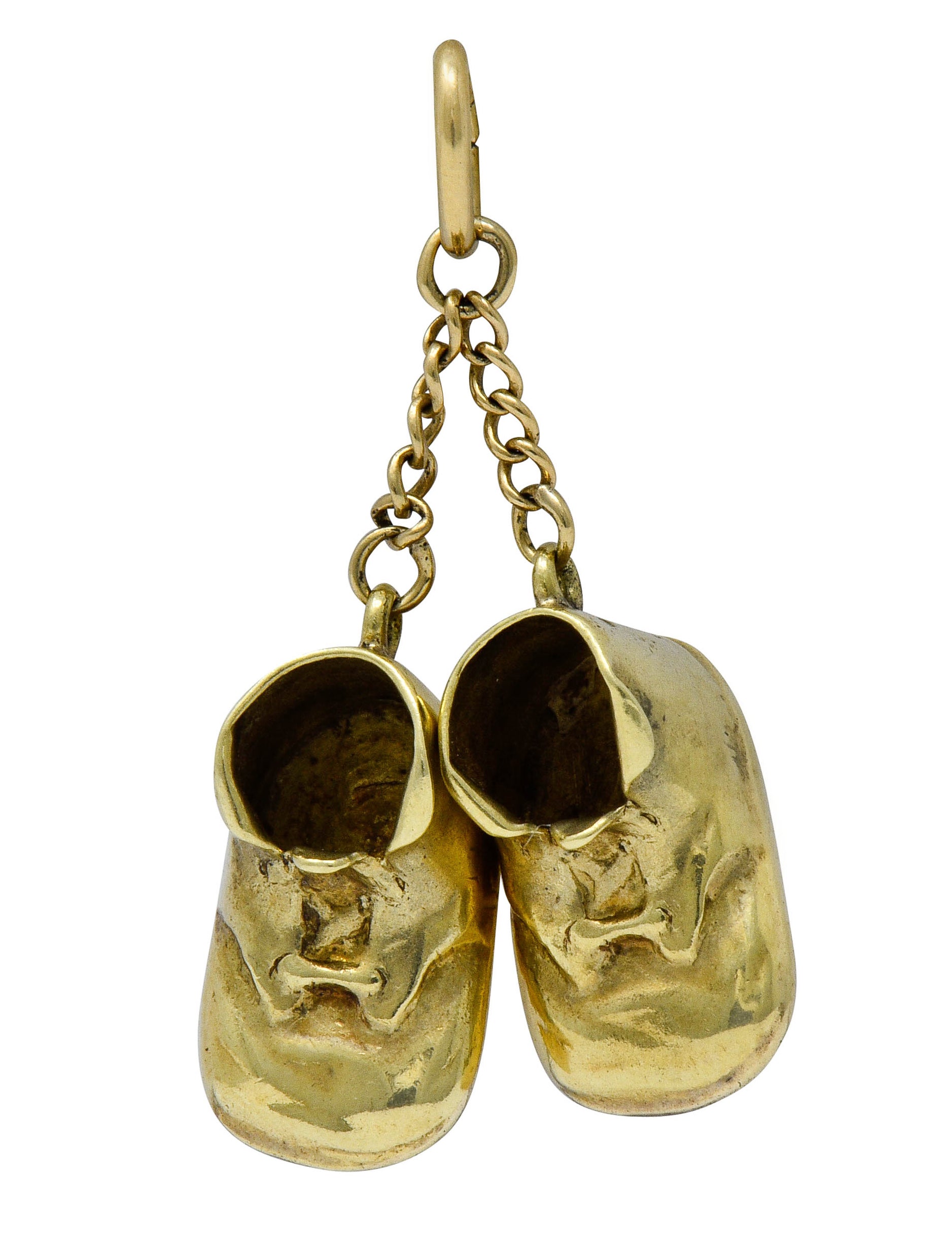 Sloan & Co. Retro 14 Karat Gold Articulated Baby Shoe Charmcharm - Wilson's Estate Jewelry