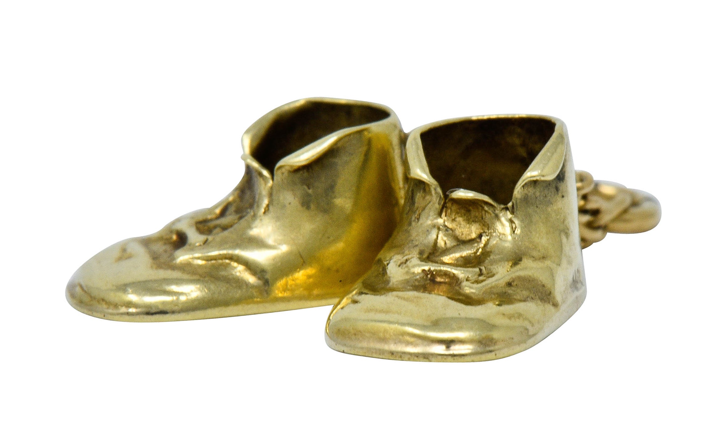 Sloan & Co. Retro 14 Karat Gold Articulated Baby Shoe Charmcharm - Wilson's Estate Jewelry