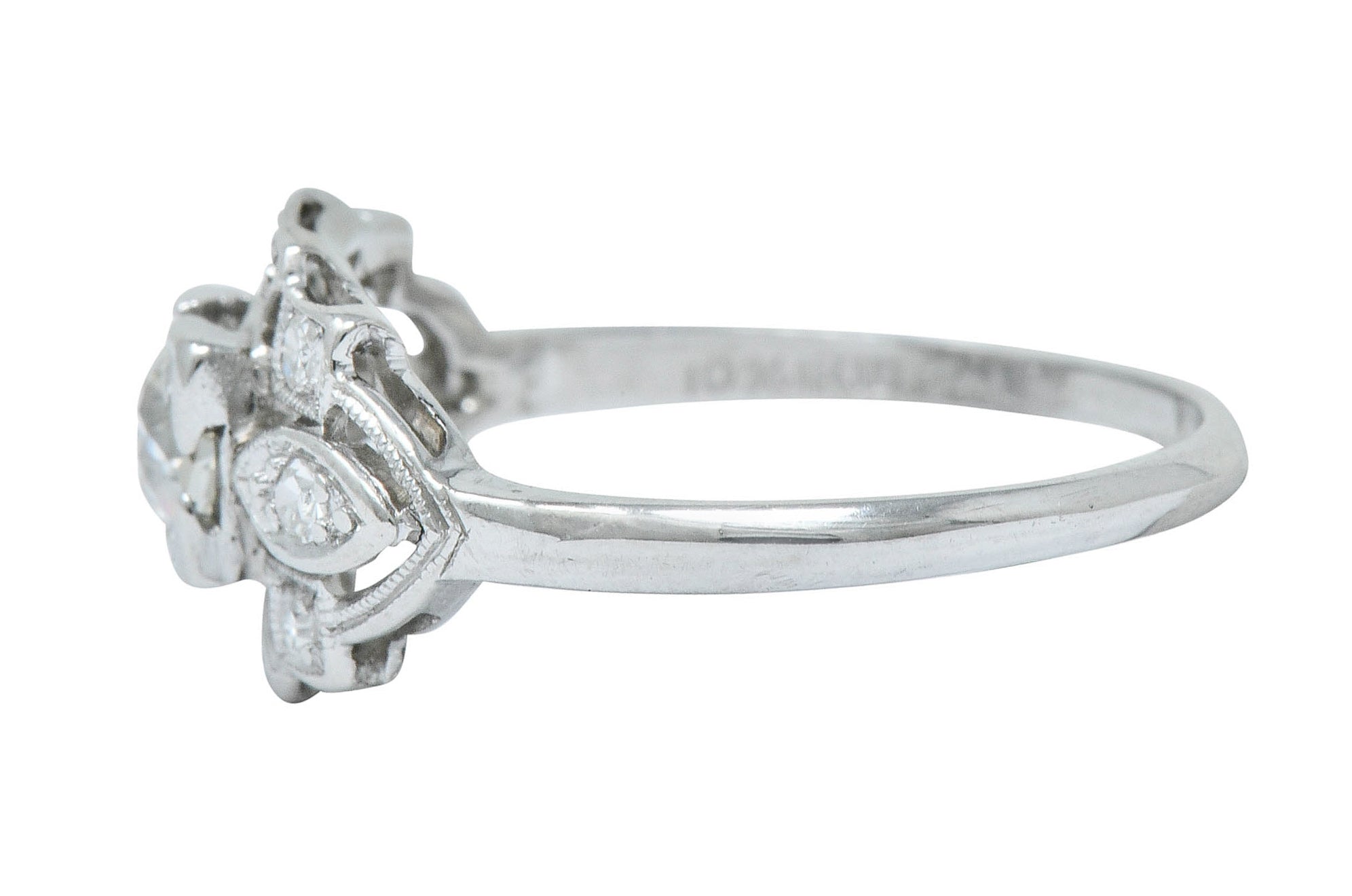 Sweet Edwardian 0.50 CTW Diamond Platinum Dinner RingRing - Wilson's Estate Jewelry