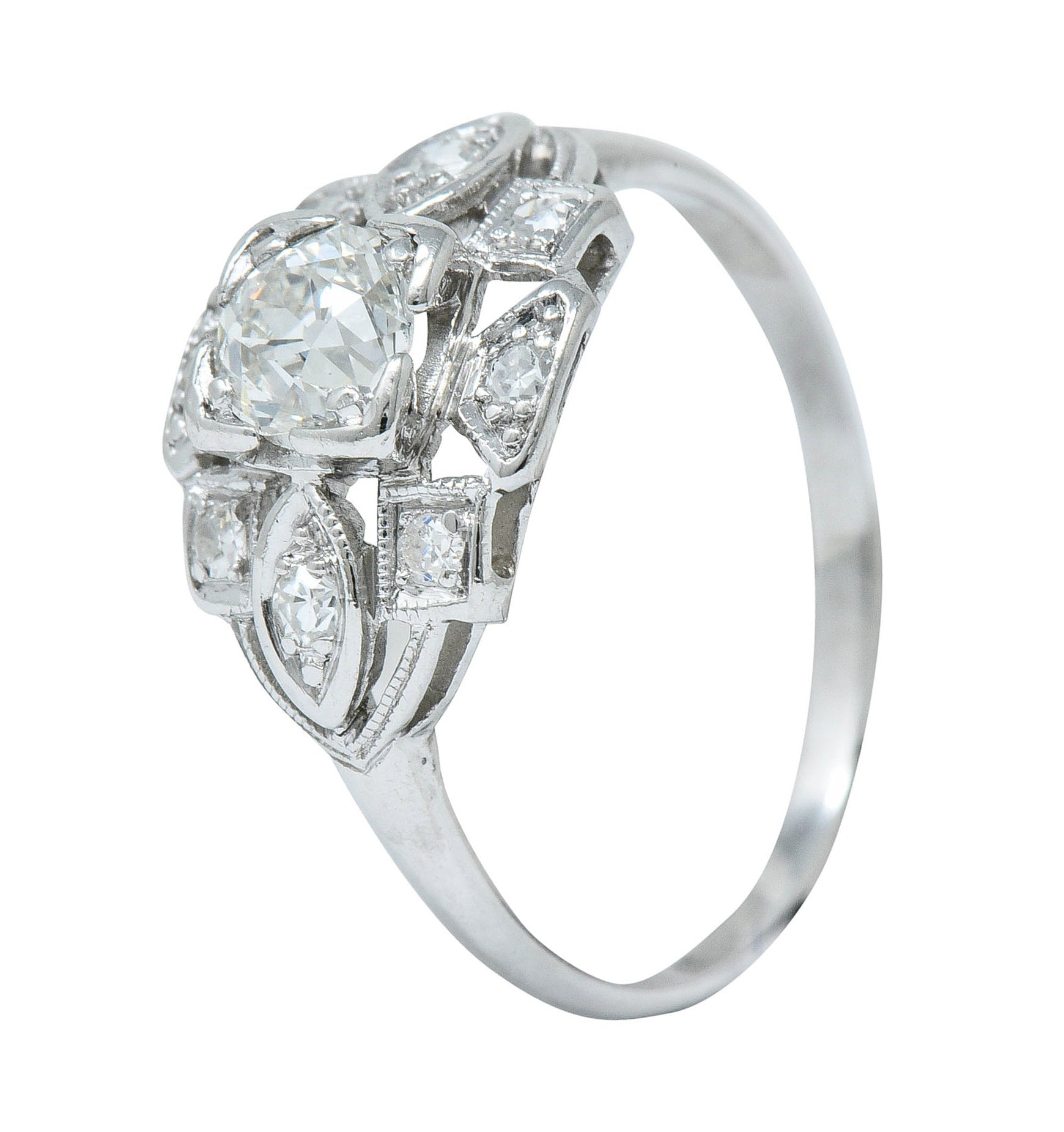 Sweet Edwardian 0.50 CTW Diamond Platinum Dinner RingRing - Wilson's Estate Jewelry