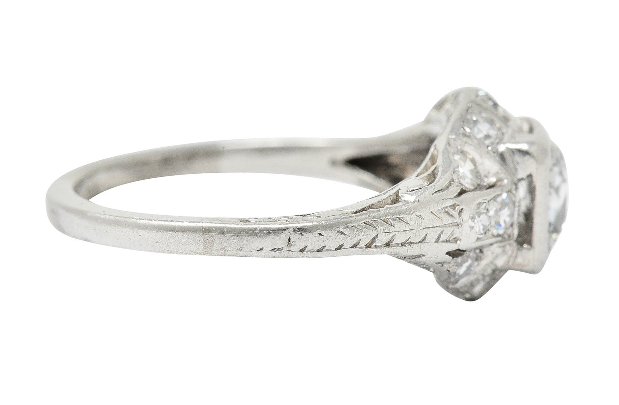 Art Deco 0.75 CTW Diamond Platinum Engagement Ring Circa 1930Ring - Wilson's Estate Jewelry