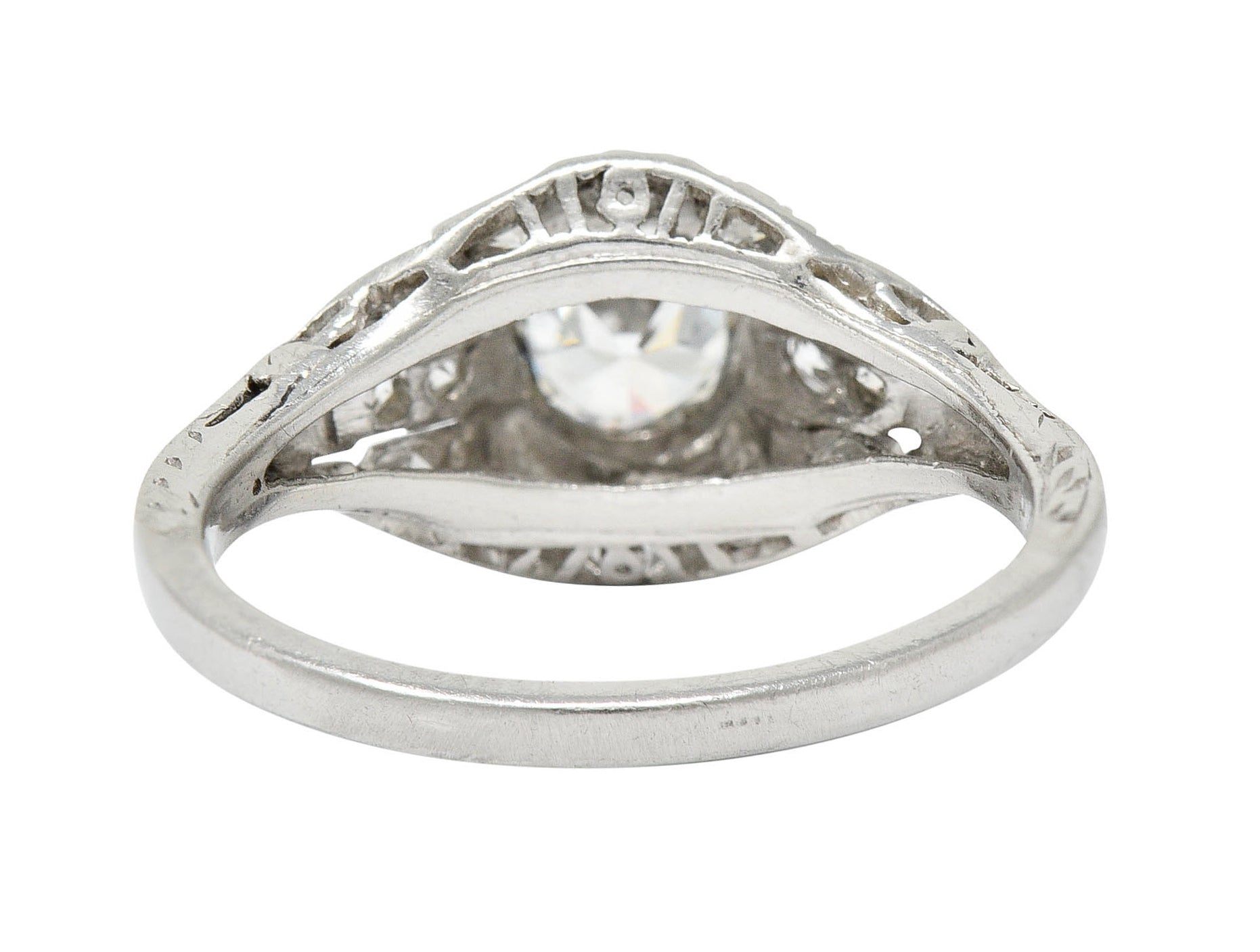 Art Deco 0.75 CTW Diamond Platinum Engagement Ring Circa 1930Ring - Wilson's Estate Jewelry