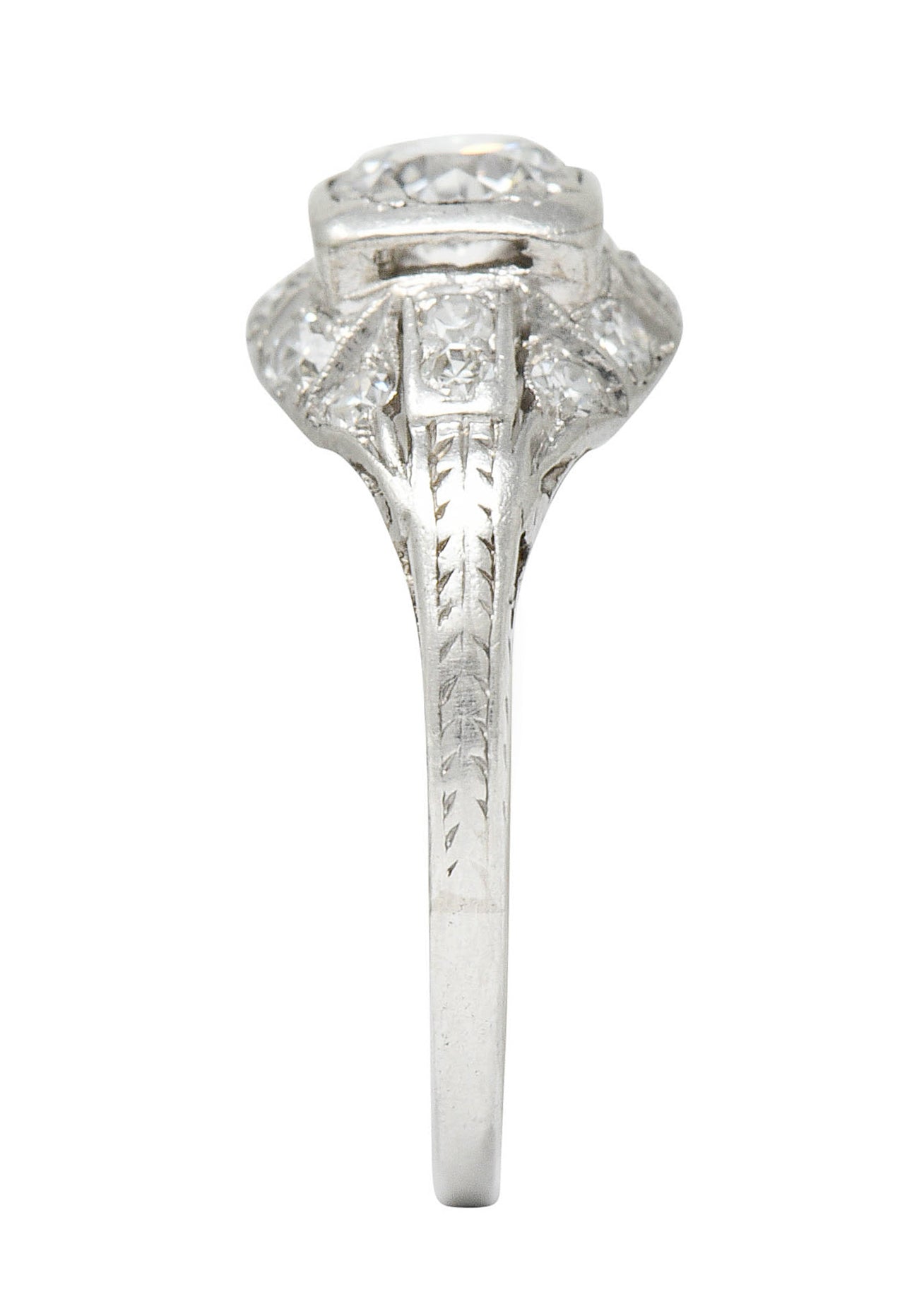 Art Deco 0.75 CTW Diamond Platinum Engagement Ring Circa 1930Ring - Wilson's Estate Jewelry