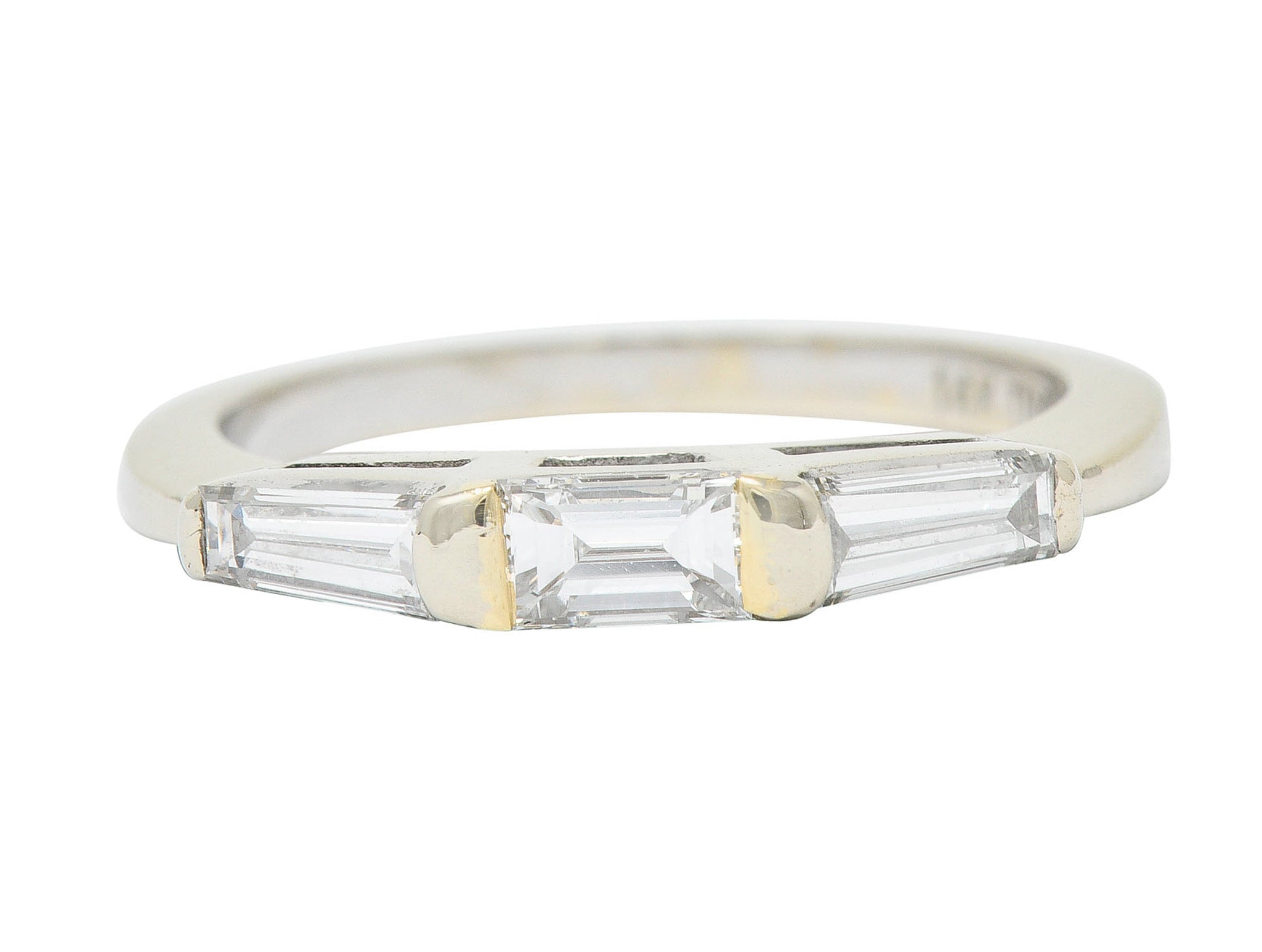 1950's Mid-Century 0.75 CTW Baguette Diamond 14 Karat White Gold Band RingRing - Wilson's Estate Jewelry