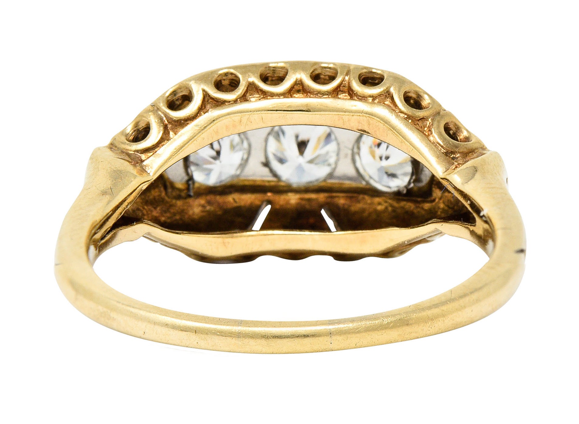 Early Art Deco 0.65 CTW Diamond Platinum-Topped 14 Karat Gold Dinner RingRing - Wilson's Estate Jewelry