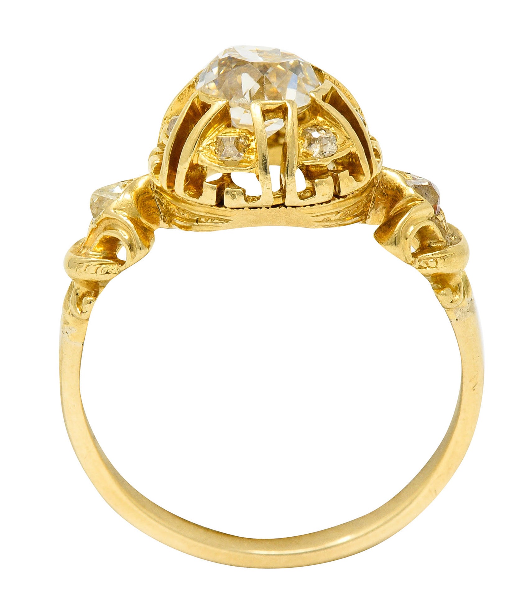 1920's Early Art Deco 1.30 CTW Diamond 14 Karat Gold Engagement RingRing - Wilson's Estate Jewelry