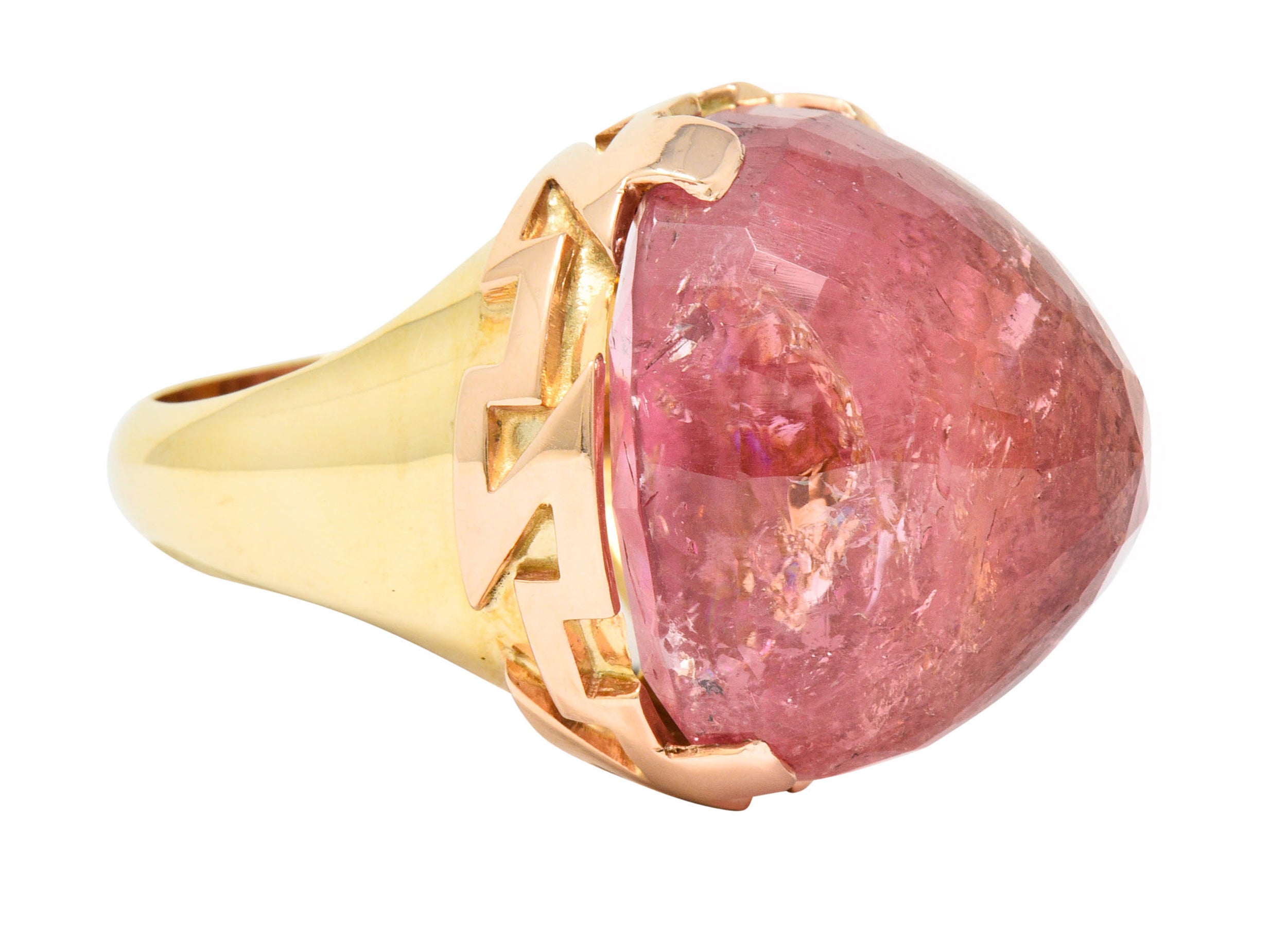 Large SeidenGang Pink Tourmaline 14 Karat Gold Cocktail RingRing - Wilson's Estate Jewelry