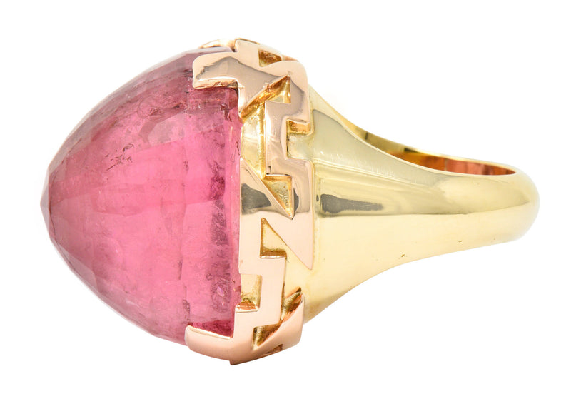 Large SeidenGang Pink Tourmaline 14 Karat Gold Cocktail RingRing - Wilson's Estate Jewelry