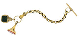 Georgian 14 & 18 Karat Gold Fob Charm Hand Braceletbracelet - Wilson's Estate Jewelry