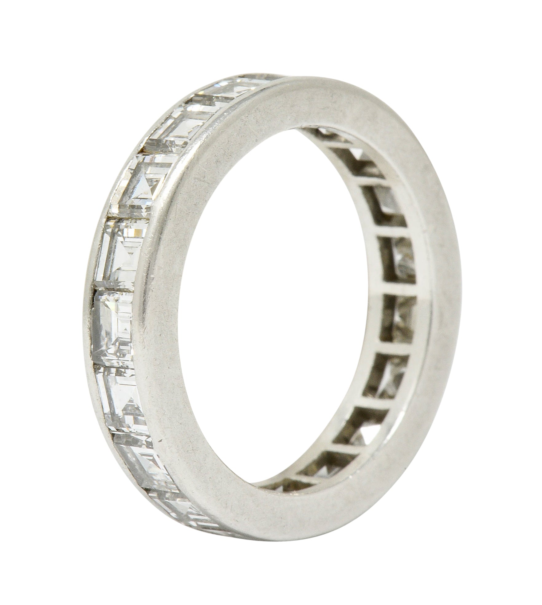 1950's Mid-Century 3.80 CTW Diamond Platinum Eternity Band RingRing - Wilson's Estate Jewelry