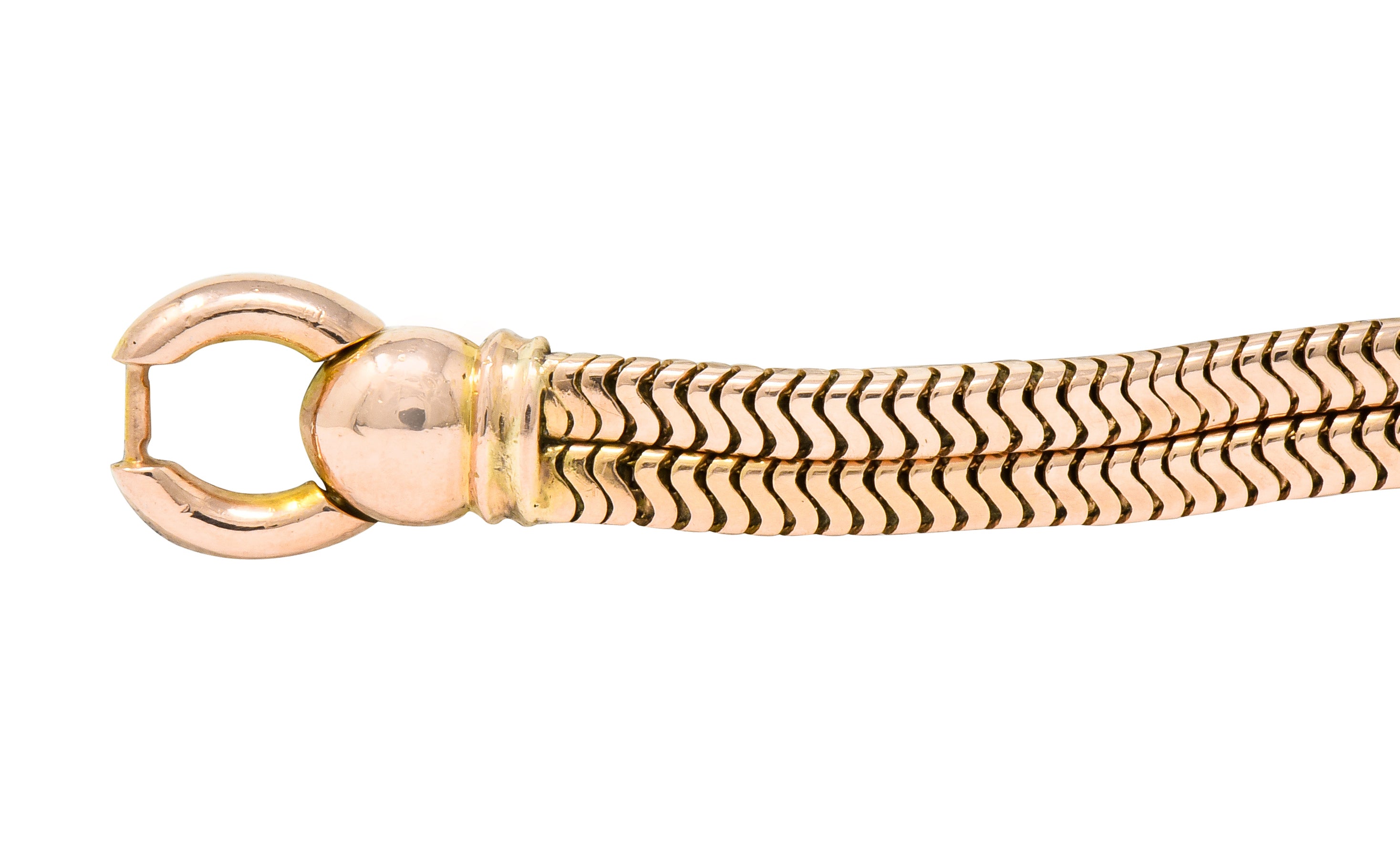 Tiffany & Co. Retro Citrine Diamond 14 Karat Rose Gold Watch Bracelet - Wilson's Estate Jewelry