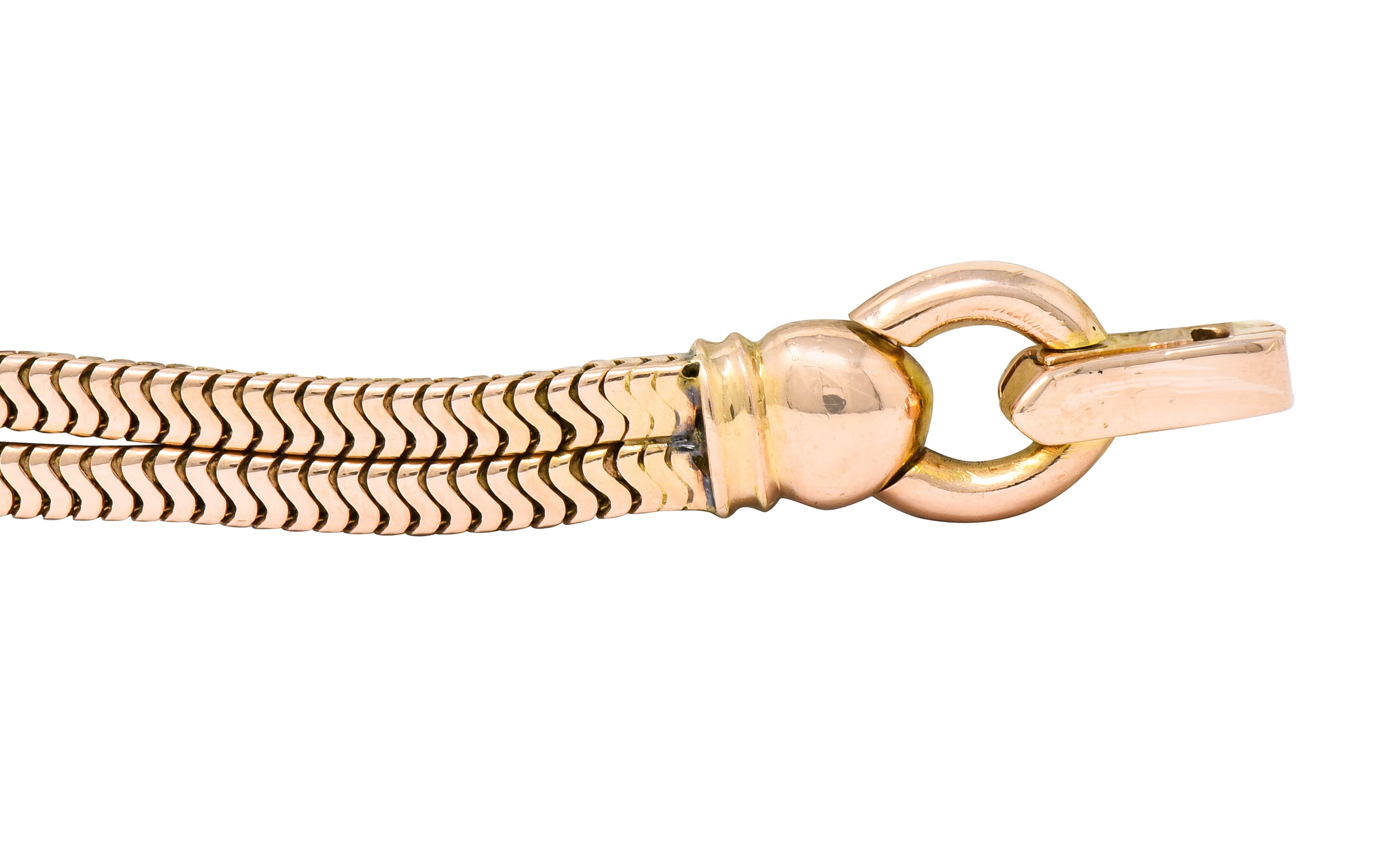 Tiffany & Co. Retro Citrine Diamond 14 Karat Rose Gold Watch Bracelet - Wilson's Estate Jewelry