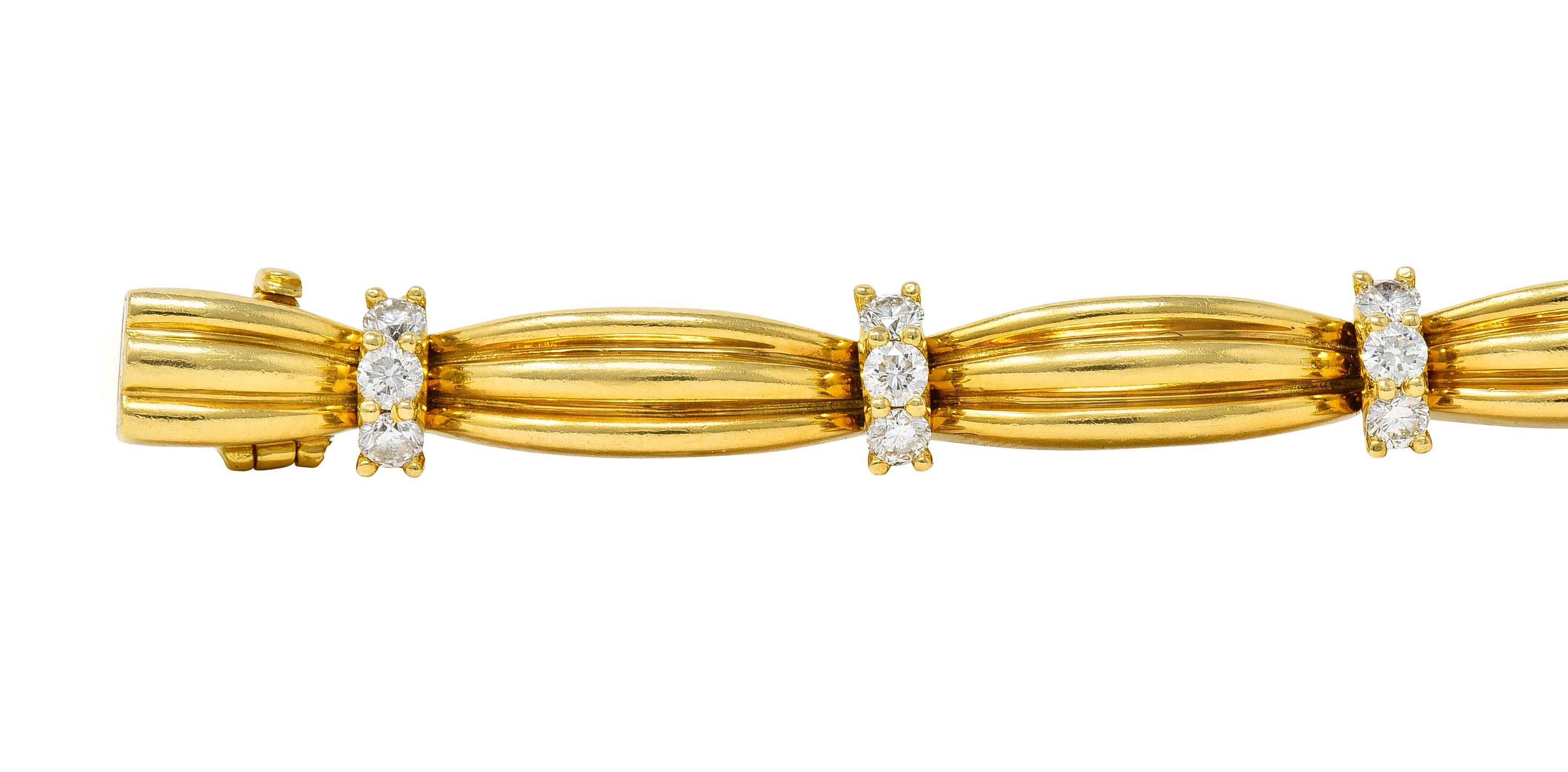 Vintage Tiffany & Co. 1.00 CTW Diamond 18 Karat Yellow Gold Link Braceletbracelet - Wilson's Estate Jewelry