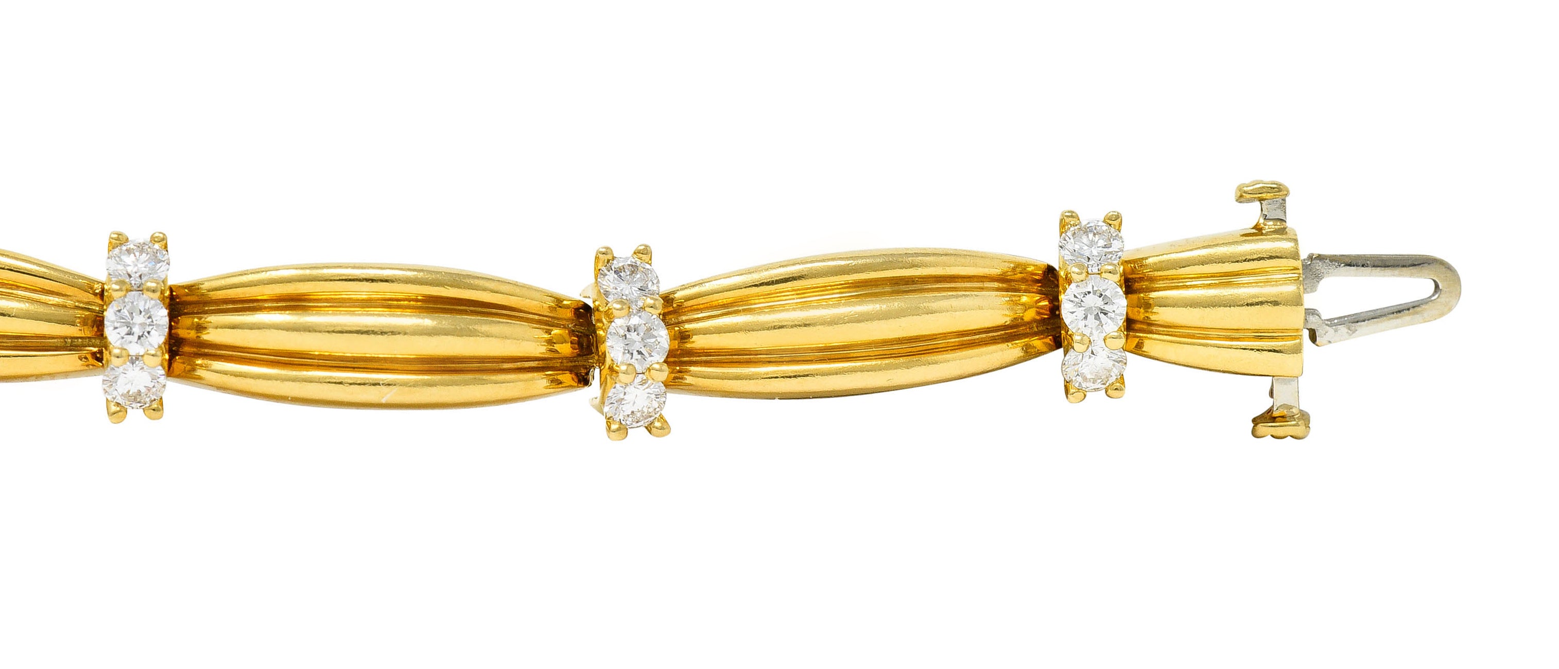 Vintage Tiffany & Co. 1.00 CTW Diamond 18 Karat Yellow Gold Link Braceletbracelet - Wilson's Estate Jewelry