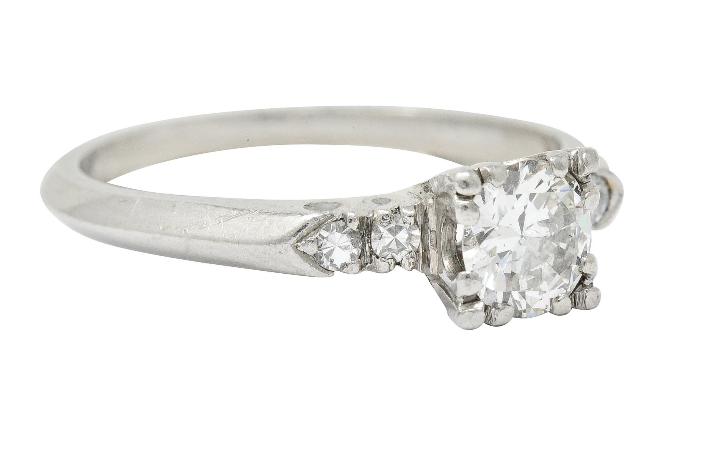 Retro 0.64 CTW Diamond Platinum Five Stone Engagement RingRing - Wilson's Estate Jewelry