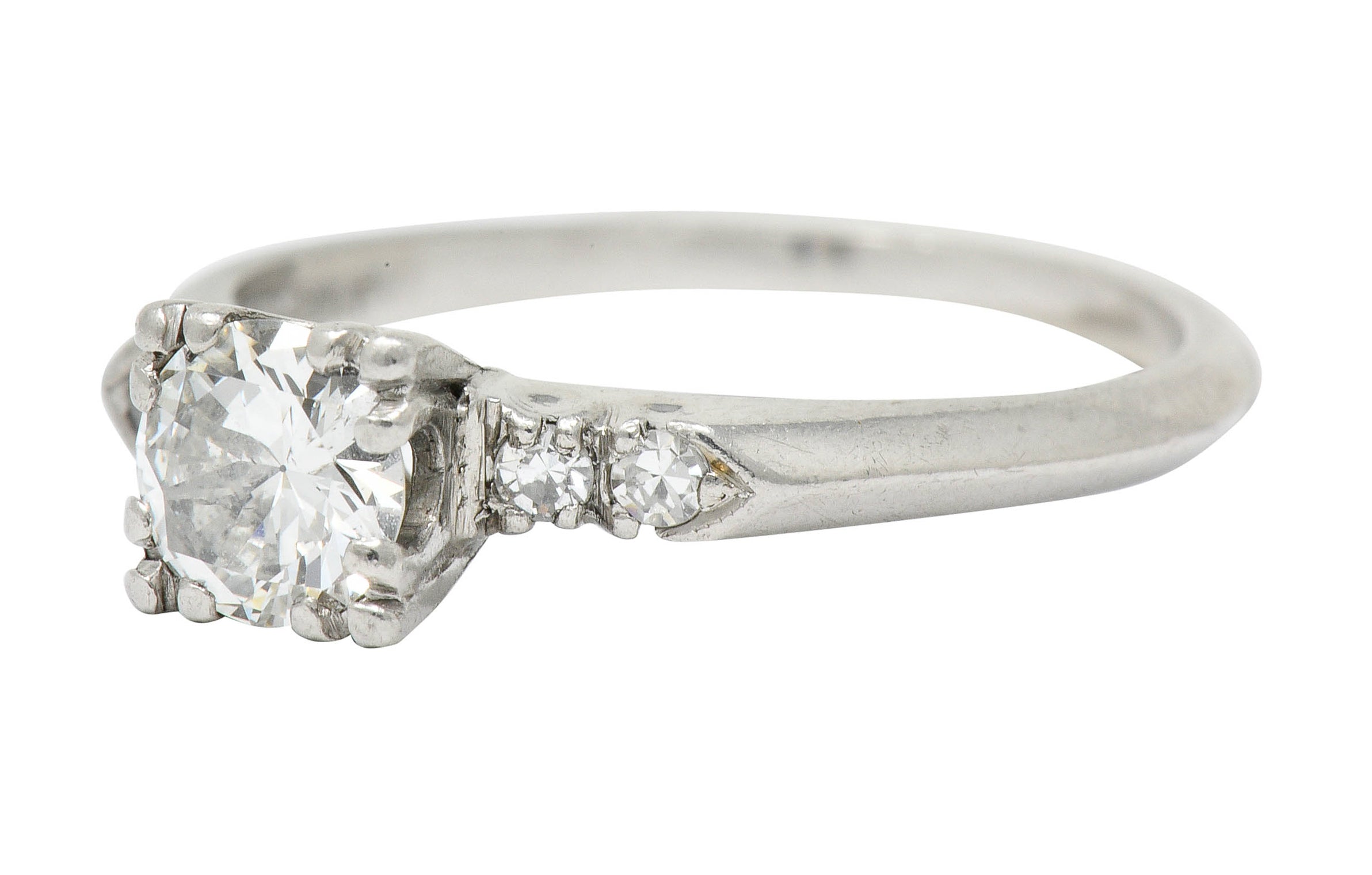 Retro 0.64 CTW Diamond Platinum Five Stone Engagement RingRing - Wilson's Estate Jewelry