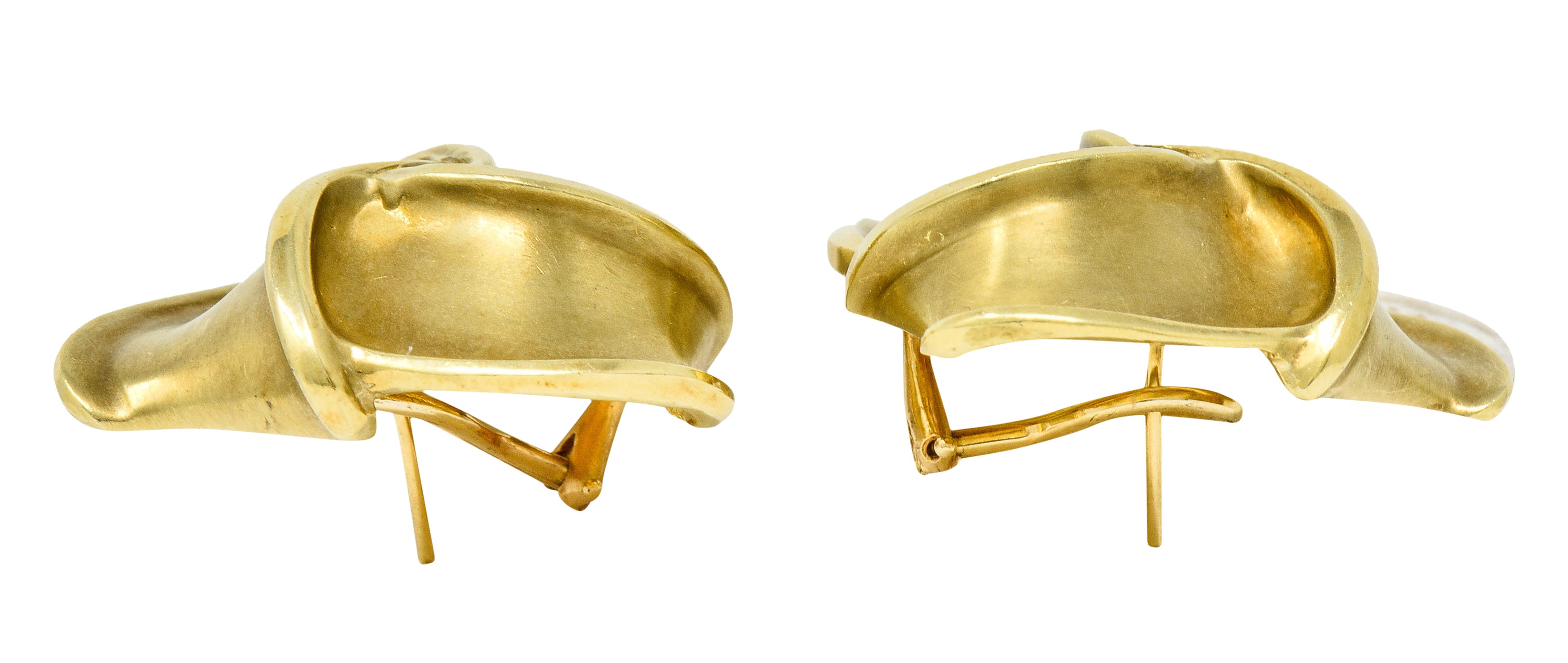 Large Vintage 14 Karat Gold Trefoil Knot Earrings Circa 1990sEarrings - Wilson's Estate Jewelry