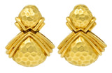 Hammerman Brothers Vintage 18 Karat Gold Hammered Doorknocker EarringsEarrings - Wilson's Estate Jewelry