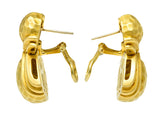 Hammerman Brothers Vintage 18 Karat Gold Hammered Doorknocker EarringsEarrings - Wilson's Estate Jewelry