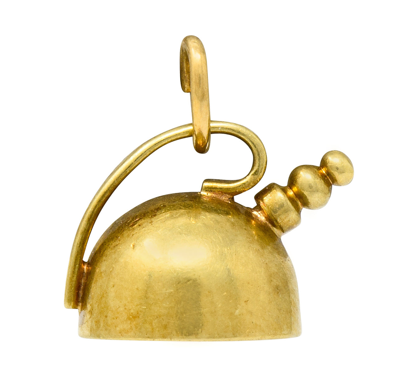 Cartier Retro 14 Karat Gold Tea Kettle Pot Charm - Wilson's Estate Jewelry