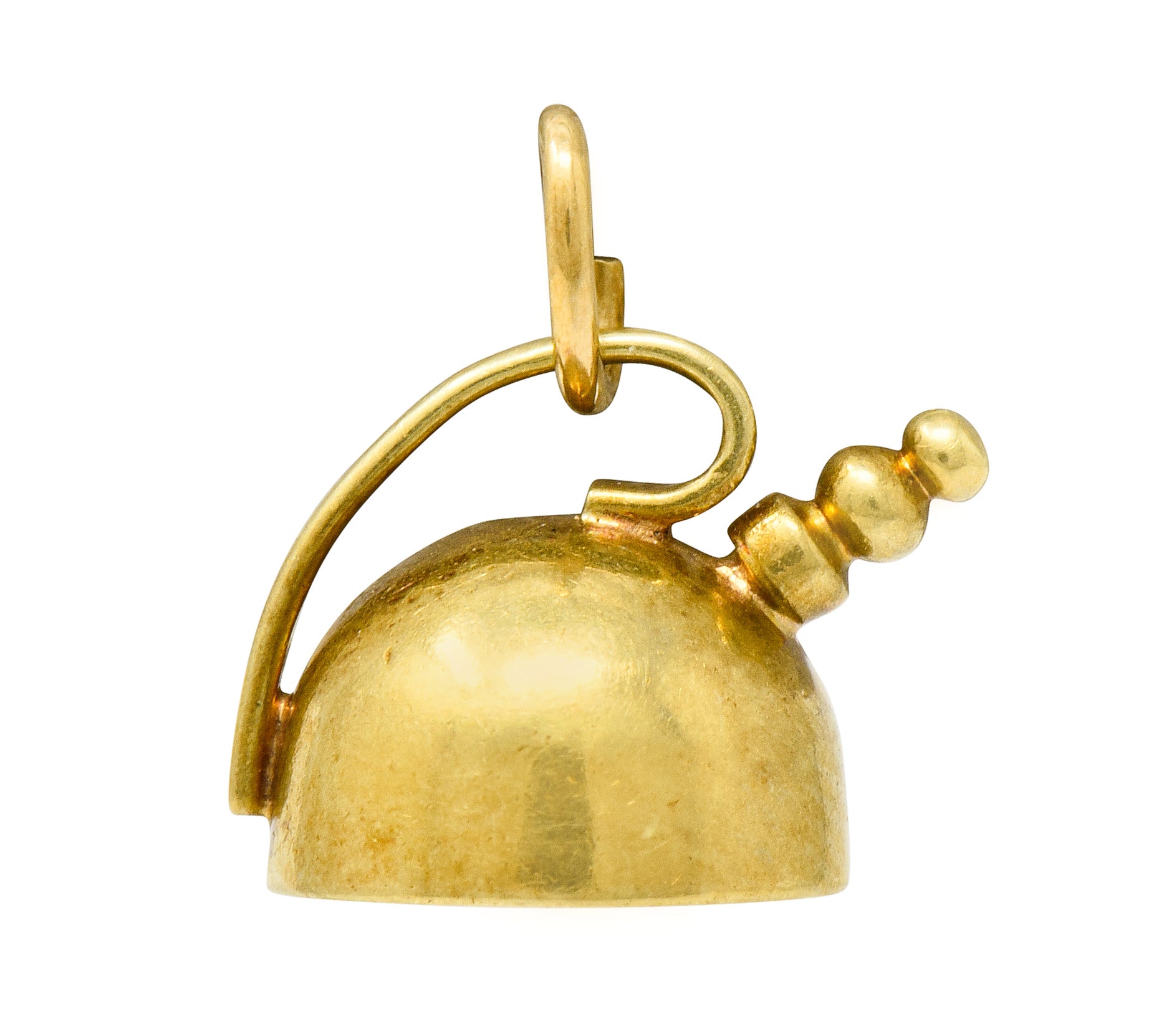 Cartier Retro 14 Karat Gold Tea Kettle Pot Charm - Wilson's Estate Jewelry