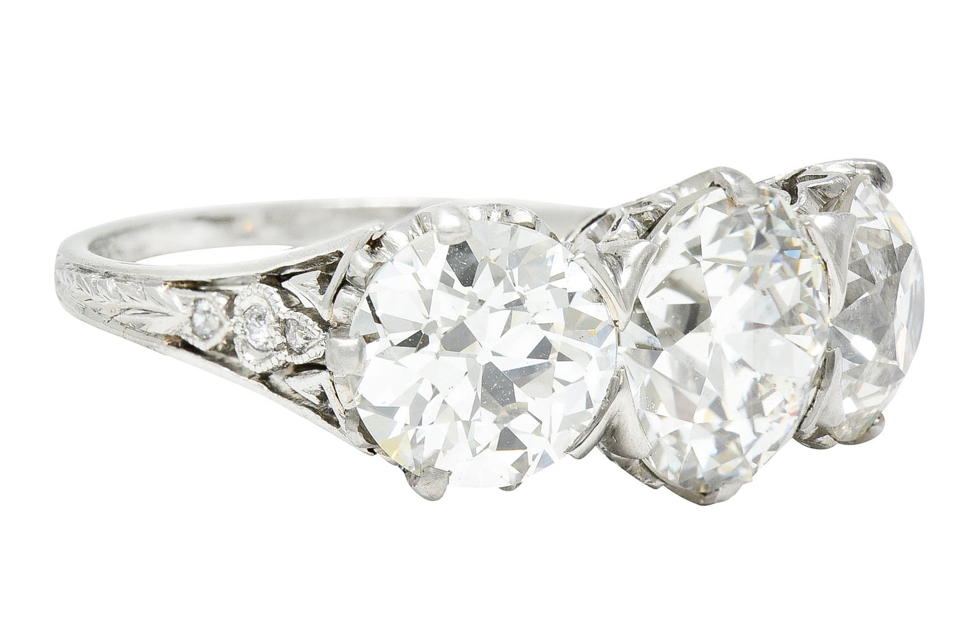 Tiffany & Co. Art Deco 5.50 CTW Diamond Platinum Three Stone RingRing - Wilson's Estate Jewelry