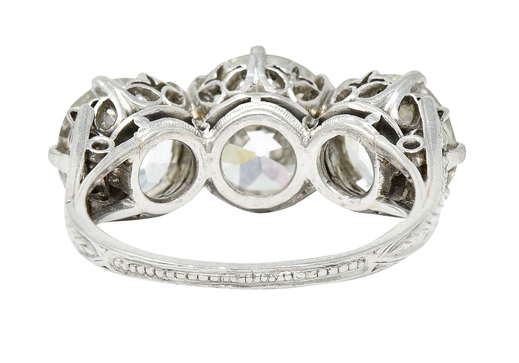 Tiffany & Co. Art Deco 5.50 CTW Diamond Platinum Three Stone RingRing - Wilson's Estate Jewelry